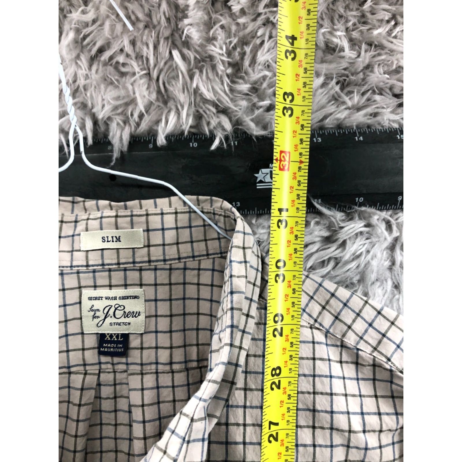 J.Crew J.Crew Slim Shirt Beige Grid Check Size 2XL Mens Long Sleeve Shirt Size US XXL / EU 58 / 5 - 5 Thumbnail