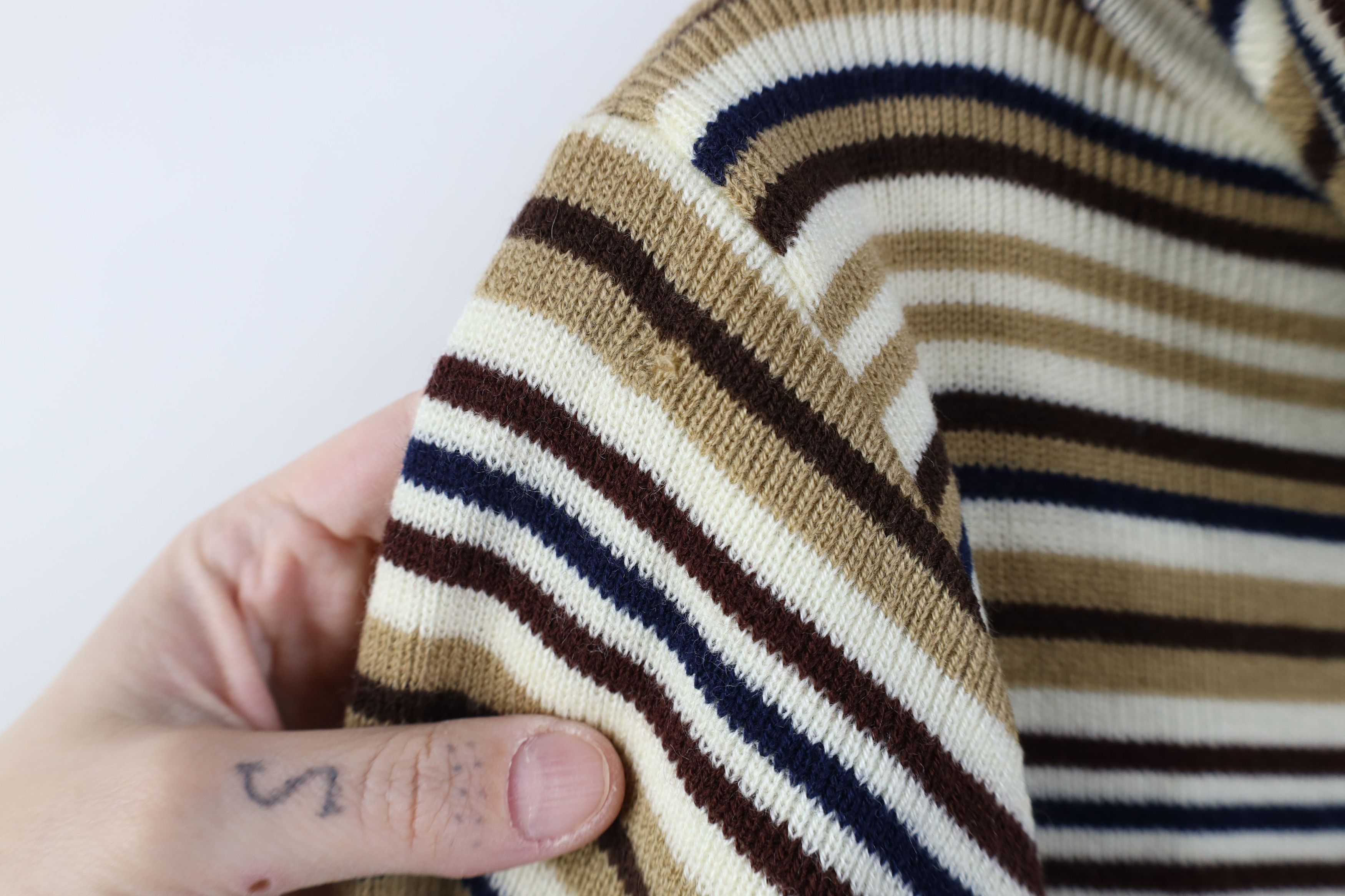 Vintage Vintage 70s Streetwear Earth Tone Knit Turtleneck Sweater Size L / US 10 / IT 46 - 6 Thumbnail