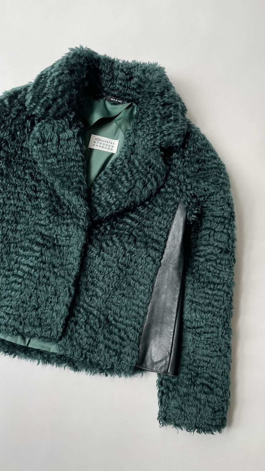 Maison Margiela A/W 13 Emerald Green Mohair Jacket Size S / US 4 / IT 40 - 6 Thumbnail