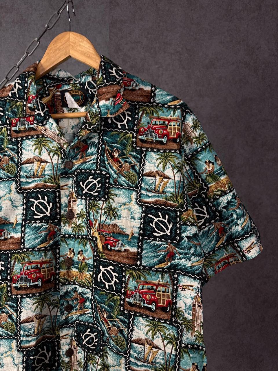 Vintage Hawaiian crazy art made in USA shirt Size US M / EU 48-50 / 2 - 2 Thumbnail