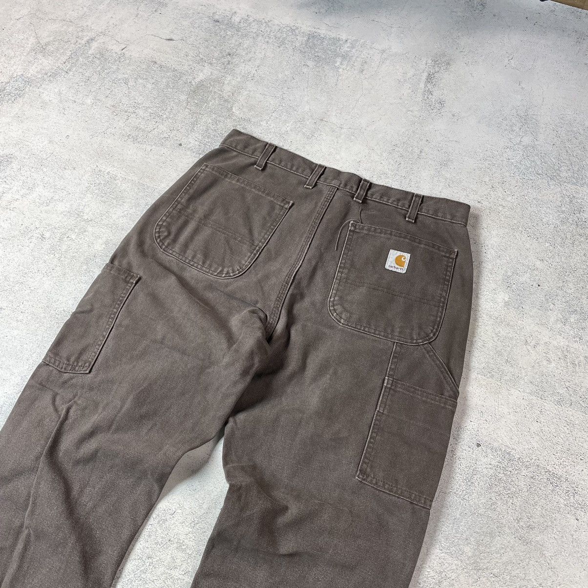Carhartt × Vintage VTG CARHARTT BROWN CANVAS DOUBLE KNEE CARPENTER PANTS Size US 32 / EU 48 - 12 Thumbnail