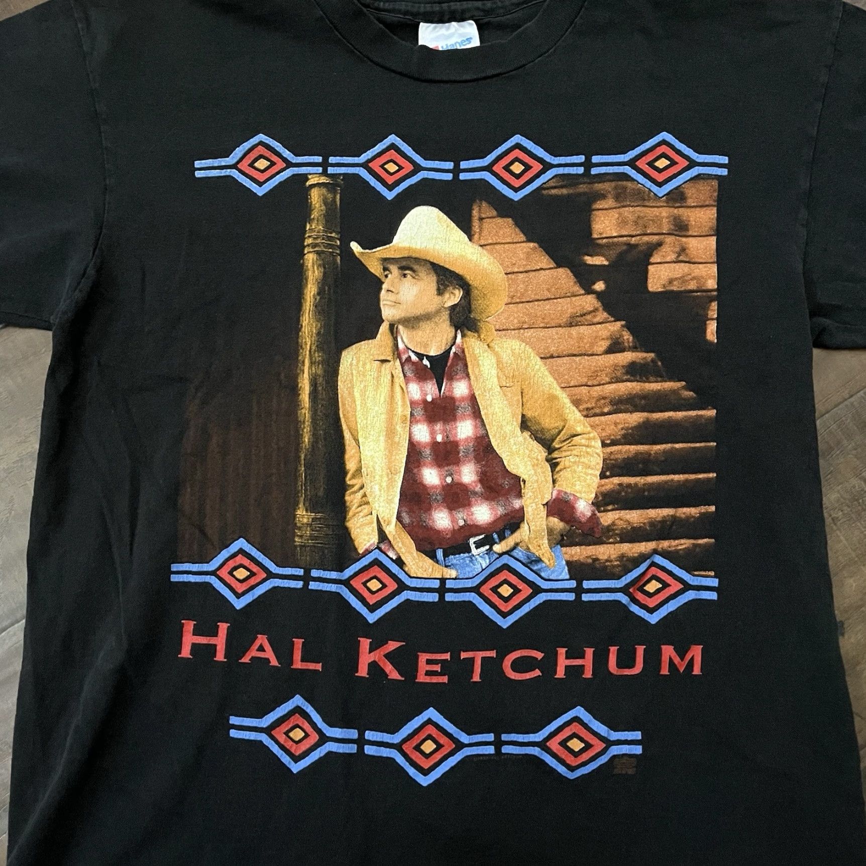 Hanes VINTAGE Hal Ketchum T-Shirt L Black 90s Country Band Tee 1992 Tour Mens Size US L / EU 52-54 / 3 - 2 Thumbnail