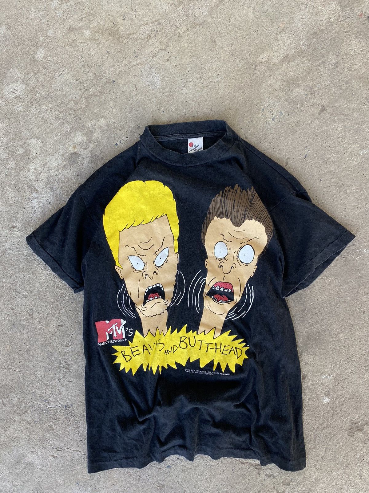 image of Vintage Beavis And Butt-Head Mtv 1993 in Black, Men's (Size Large)