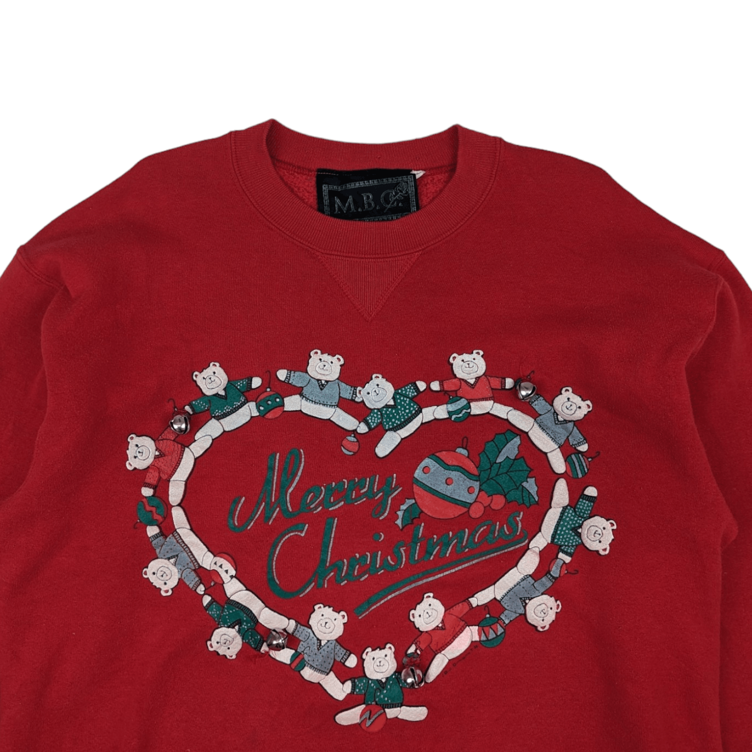 Russell Athletic Vintage 90's MBC Russell Merry Christmas Love Jumper Size US L / EU 52-54 / 3 - 4 Thumbnail