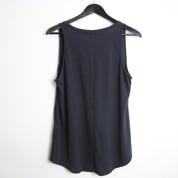 Aritzia Aritzia Babaton Cotton Modal Scoop Neck Black Tank Top Size M / US 6-8 / IT 42-44 - 6 Thumbnail
