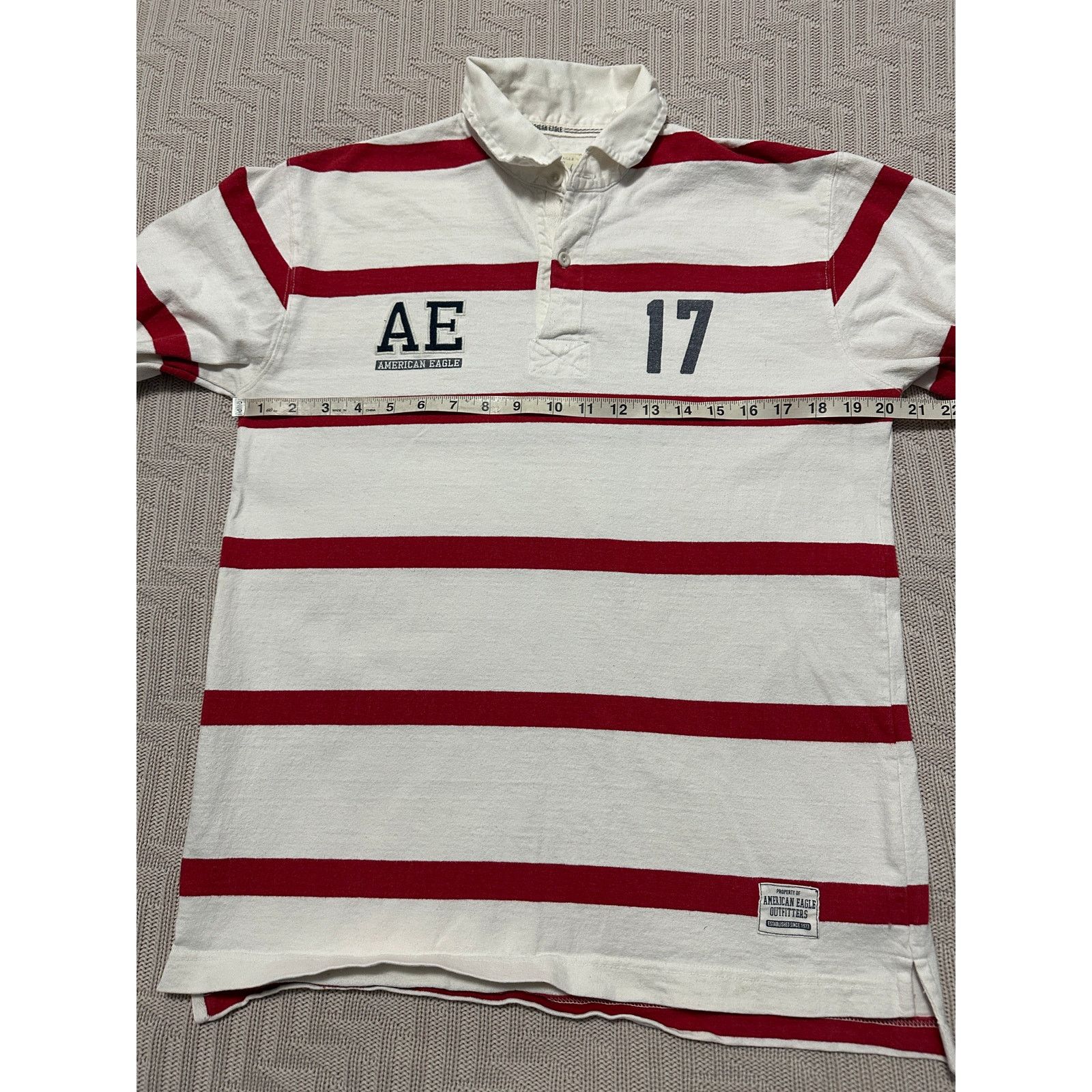 American Eagle Outfitters American Eagle red striped rugby shirt size S Size US S / EU 44-46 / 1 - 5 Thumbnail