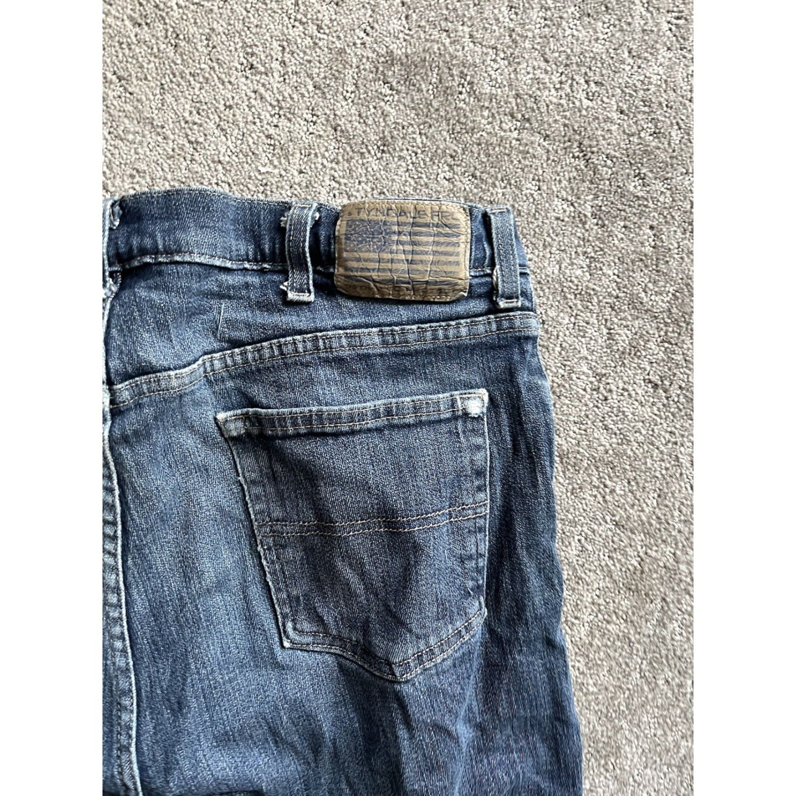 Vintage Tyndale Jeans Men's 38x32 Blue Denim Flame-Resistant Boot Cut 5-Pocket USA Mens Size US 38 / EU 54 - 5 Thumbnail