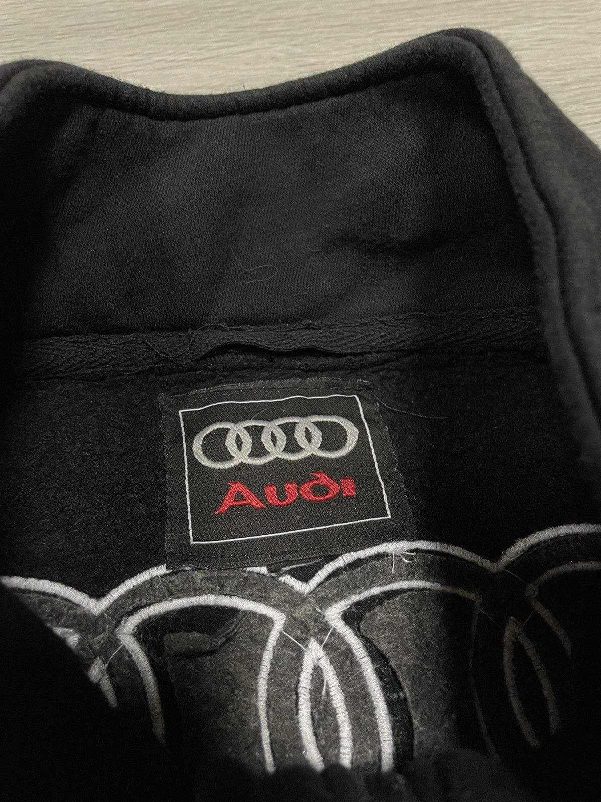 Audi Audi vintage big logo zip sweatshirt jacket racing Size US L / EU 52-54 / 3 - 9 Thumbnail