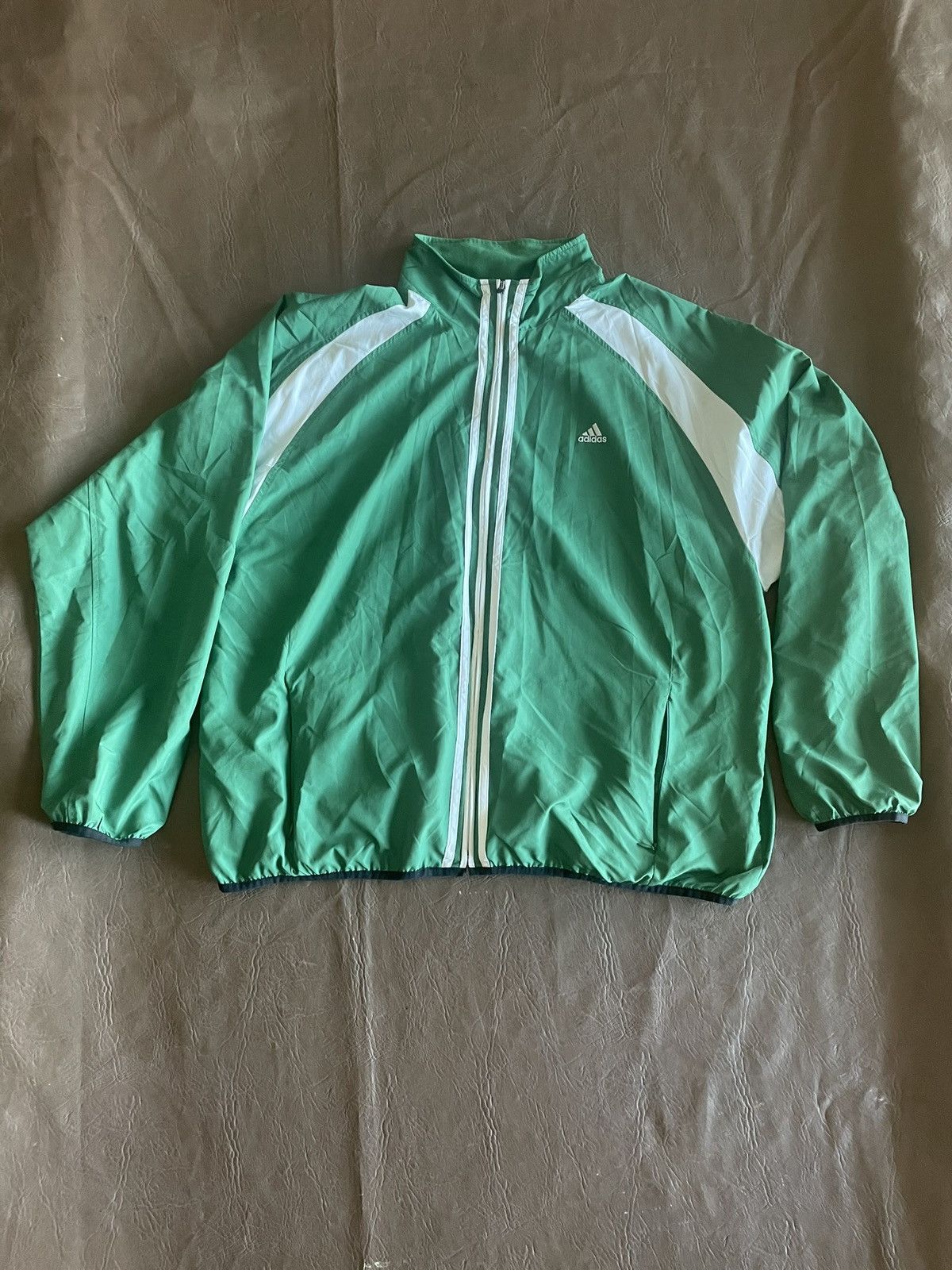 Adidas Vintage Green and White Adidas Jacket Size US XL / EU 56 / 4 - 1 Thumbnail