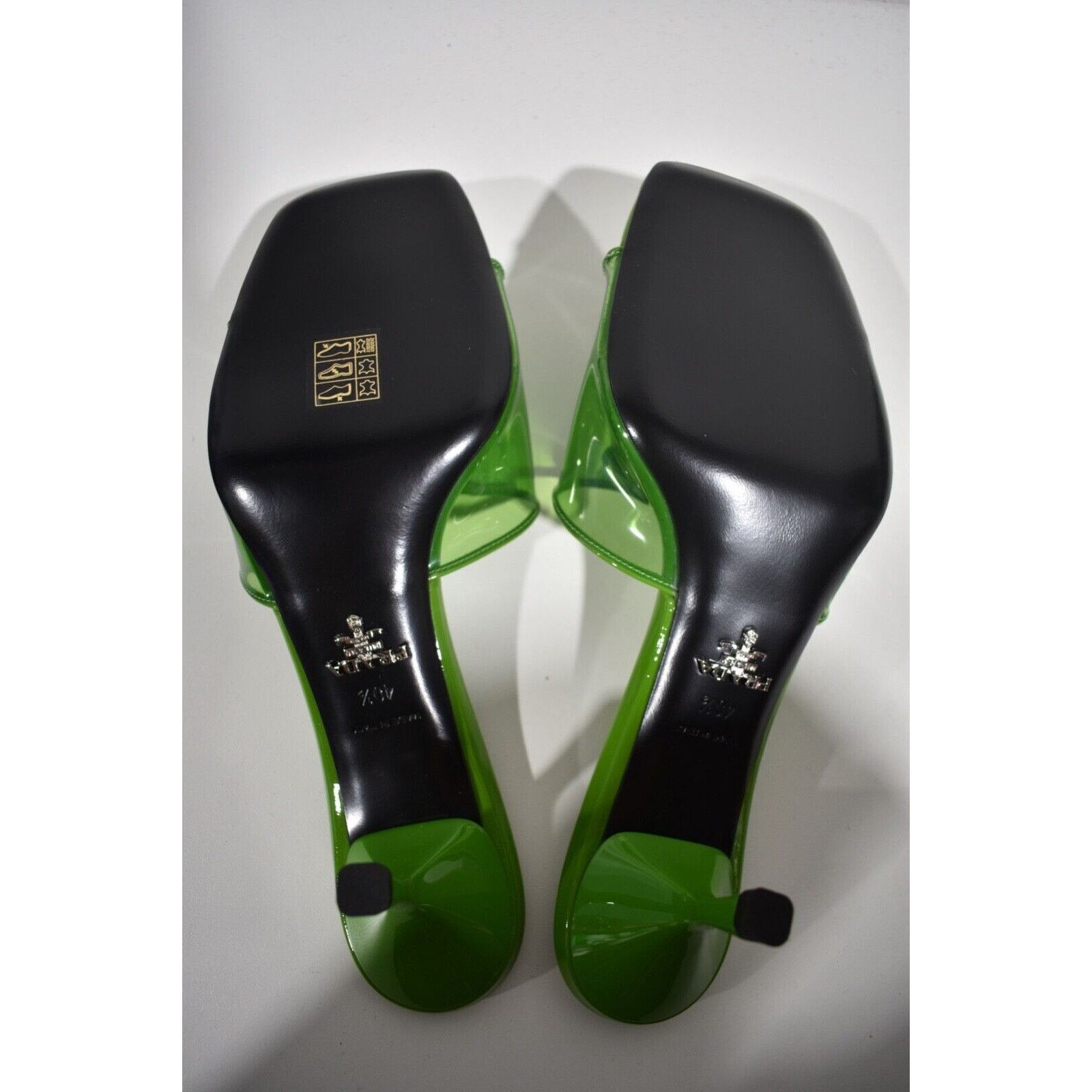 Prada Plexiglas PVC Leather Backless Sandal Mule Heel Pump 40.5 Size US 10.5 / IT 40.5 - 12 Thumbnail
