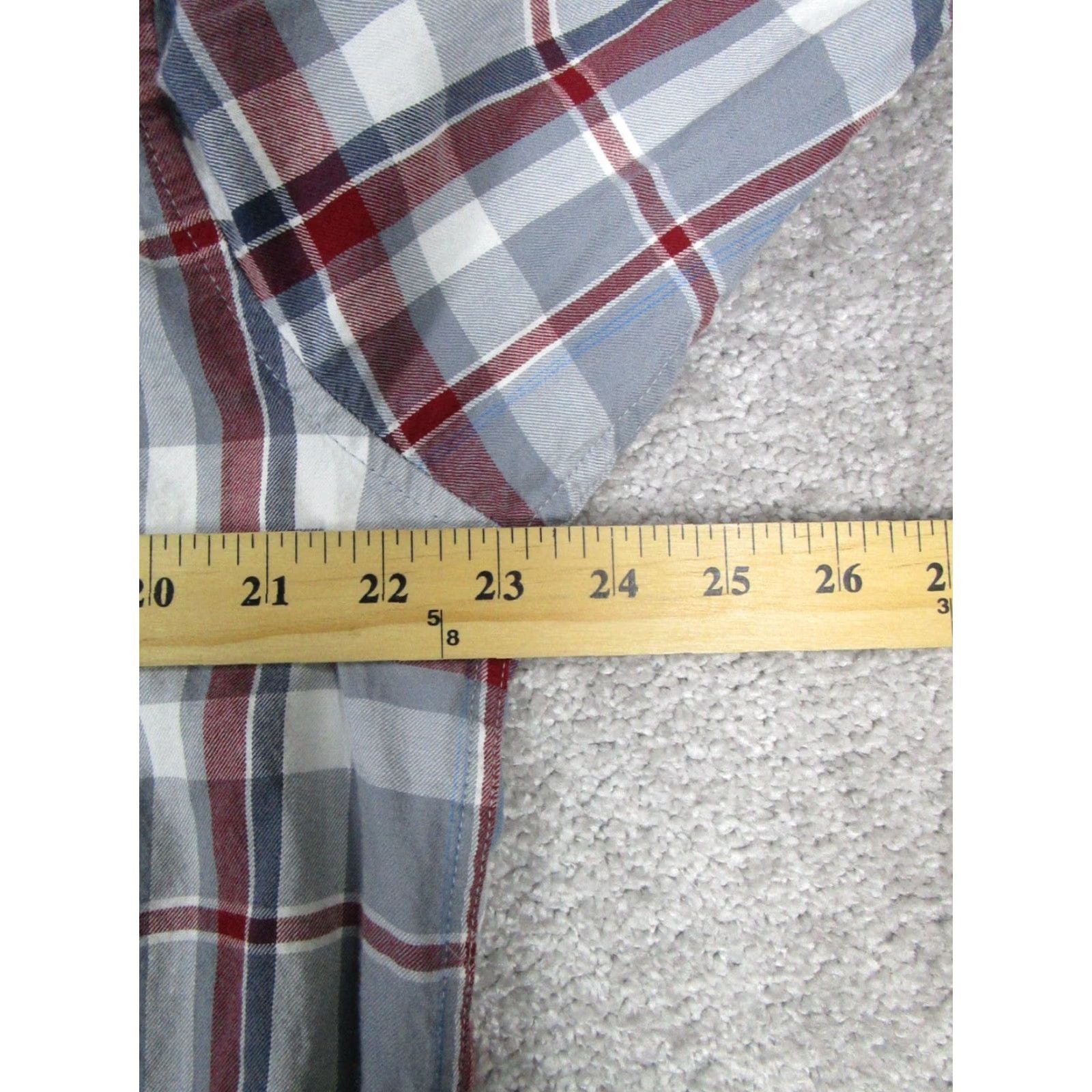 Vintage Columbia Shirt Mens Large Blue Gray Red Cotton Flannel Button-Up Size US L / EU 52-54 / 3 - 6 Thumbnail