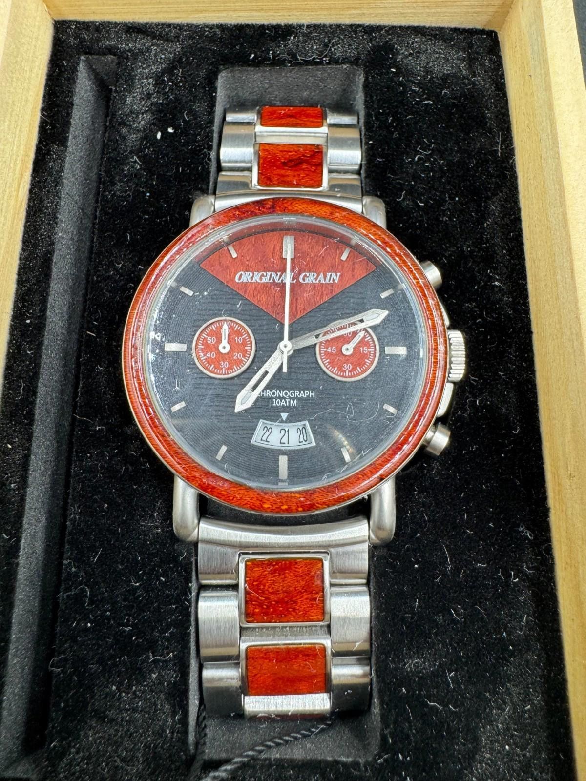 Other Original Grain Chrono Rosewood Alterra 44mm Analog Watch (Di Size ONE SIZE - 4 Thumbnail