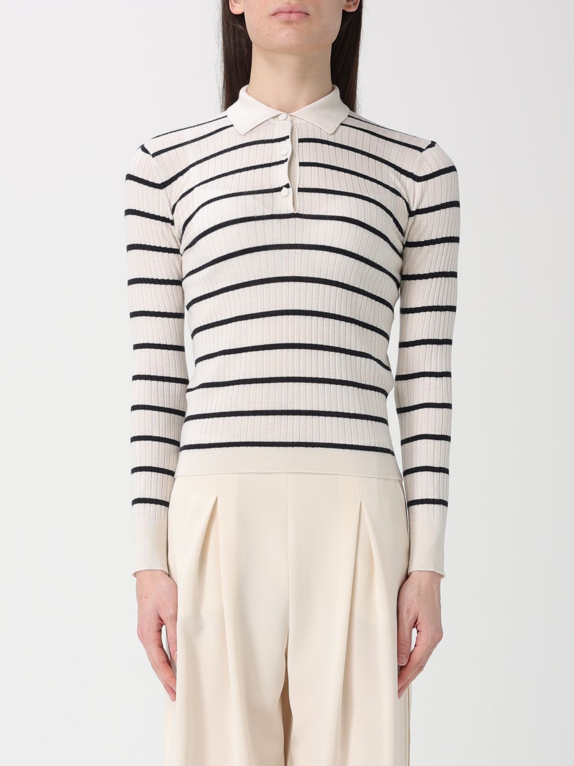 Max Mara Max Mara Polo Shirt Woman Blue Size L / US 10 / IT 46 - 1 Thumbnail