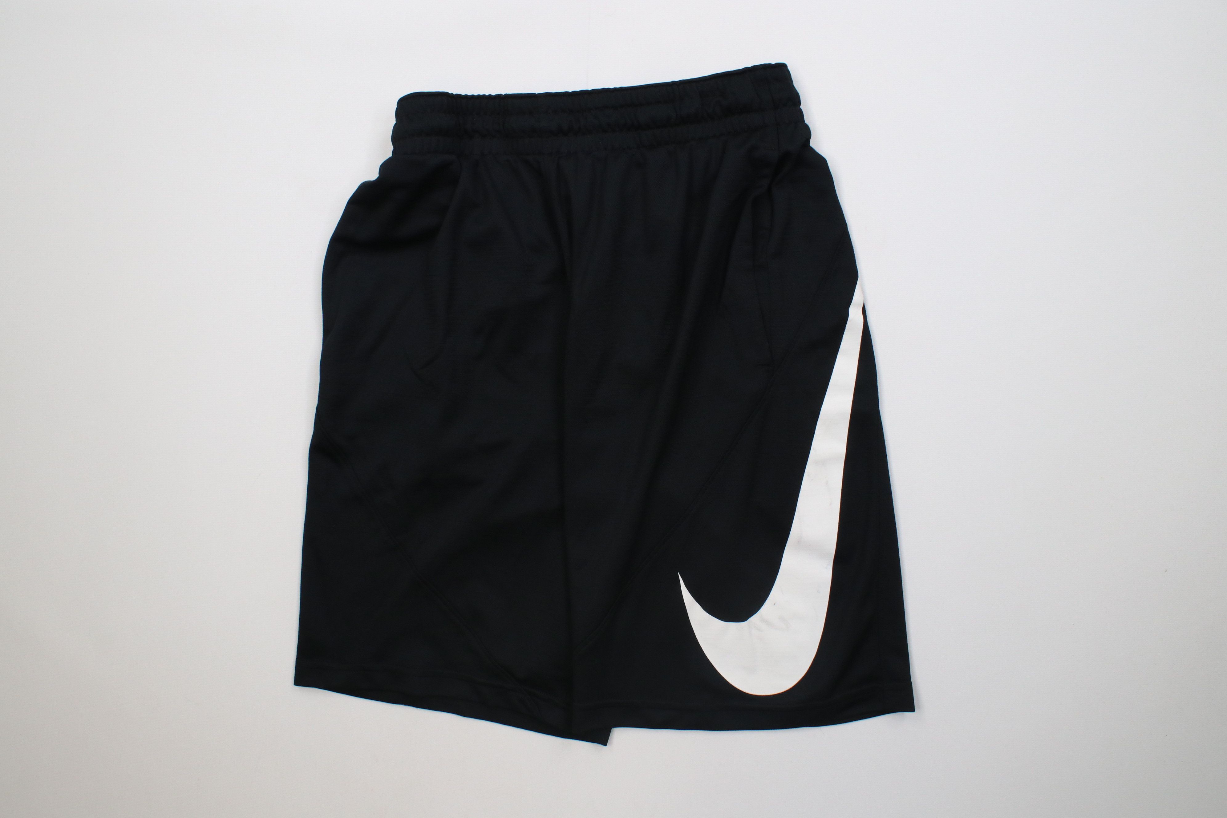 Nike Vintage Y2K Nike Swoosh Knit Gym Basketball Shorts Black Size US 32 / EU 48 - 1 Thumbnail