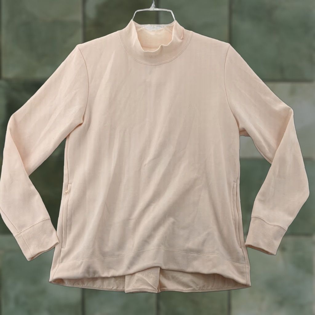 Nike Nike Dri-Fit Medium Back Zip Women Loose Pullover UPF 40 Peach Size M / US 6-8 / IT 42-44 - 1 Thumbnail