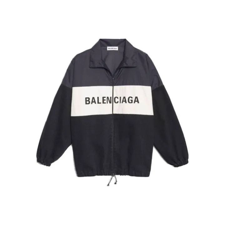 Balenciaga Balenciaga FW21 Logo Print Black Jacket for Women 0079 Size XS / US 0-2 / IT 36-38 - 1 Thumbnail