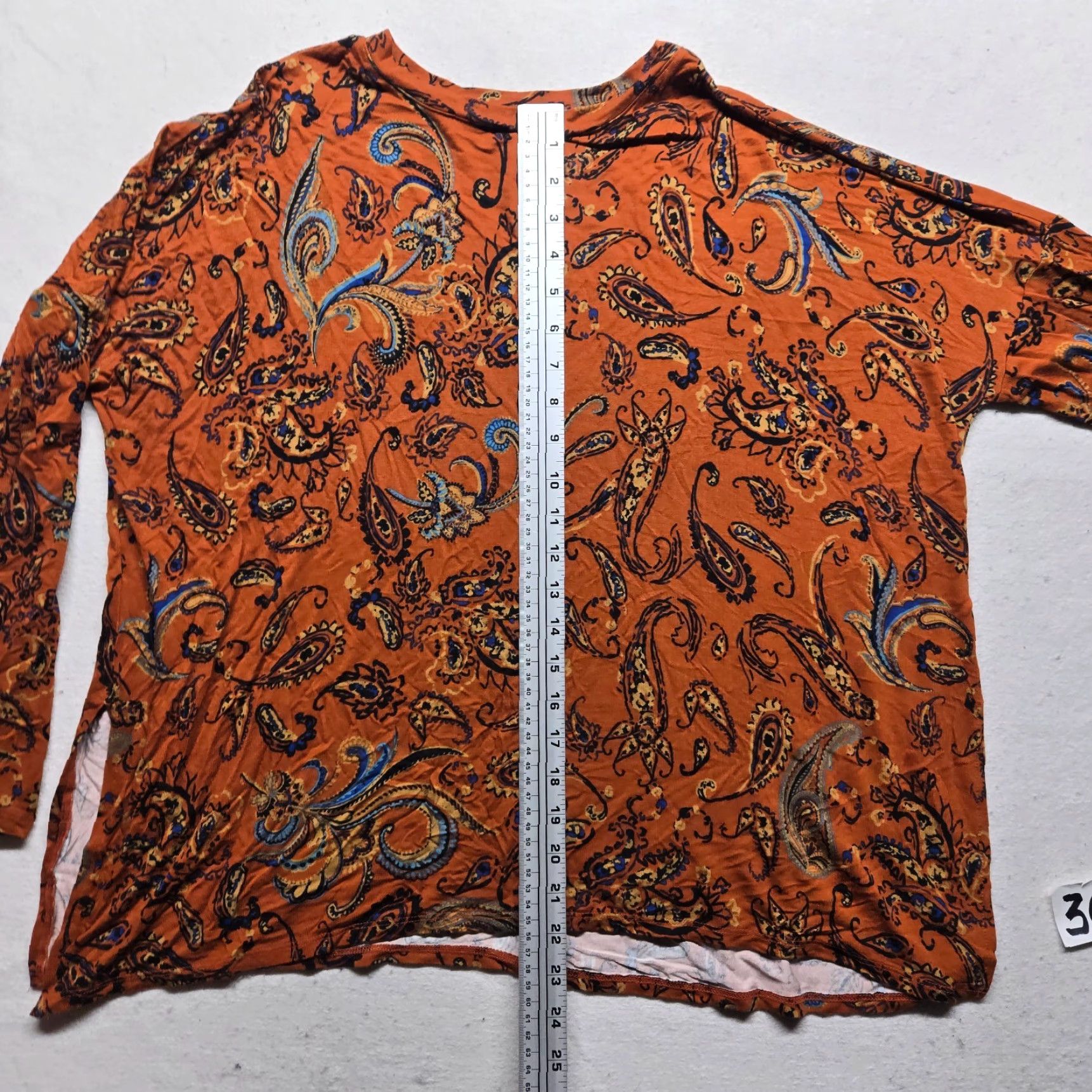 Vintage Maurices Shirt Orange 24/7 Paisley Long Sleeve Women's M Regular Medium Print Paisley Size M / US 6-8 / IT 42-44 - 4 Thumbnail