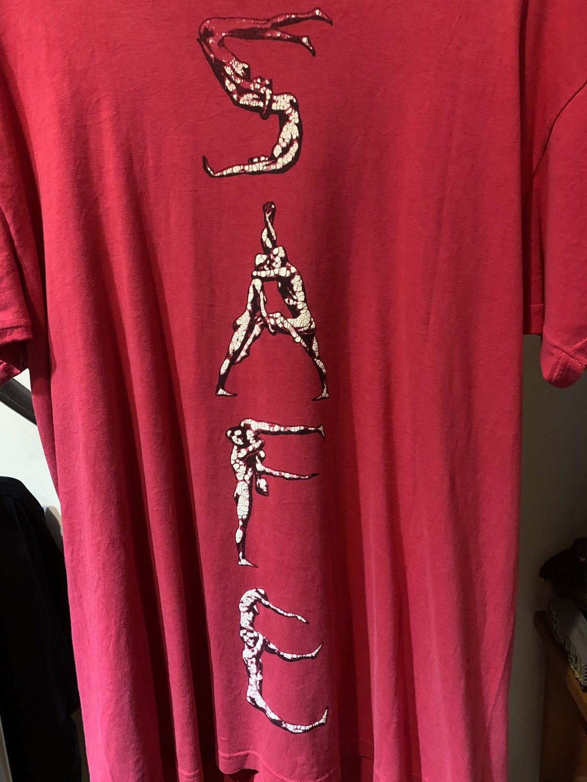 Vintage 1990s Safe Sex Graphic by Stewart Kauffman Tee Size US M / EU 48-50 / 2 - 3 Thumbnail
