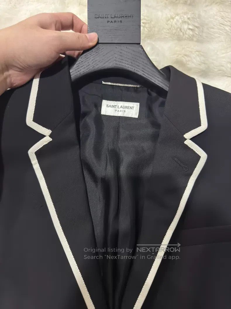 Saint Laurent Paris Saint Laurent Paris Black and White Men's Suit i Size US L / EU 52-54 / 3 - 2 Thumbnail