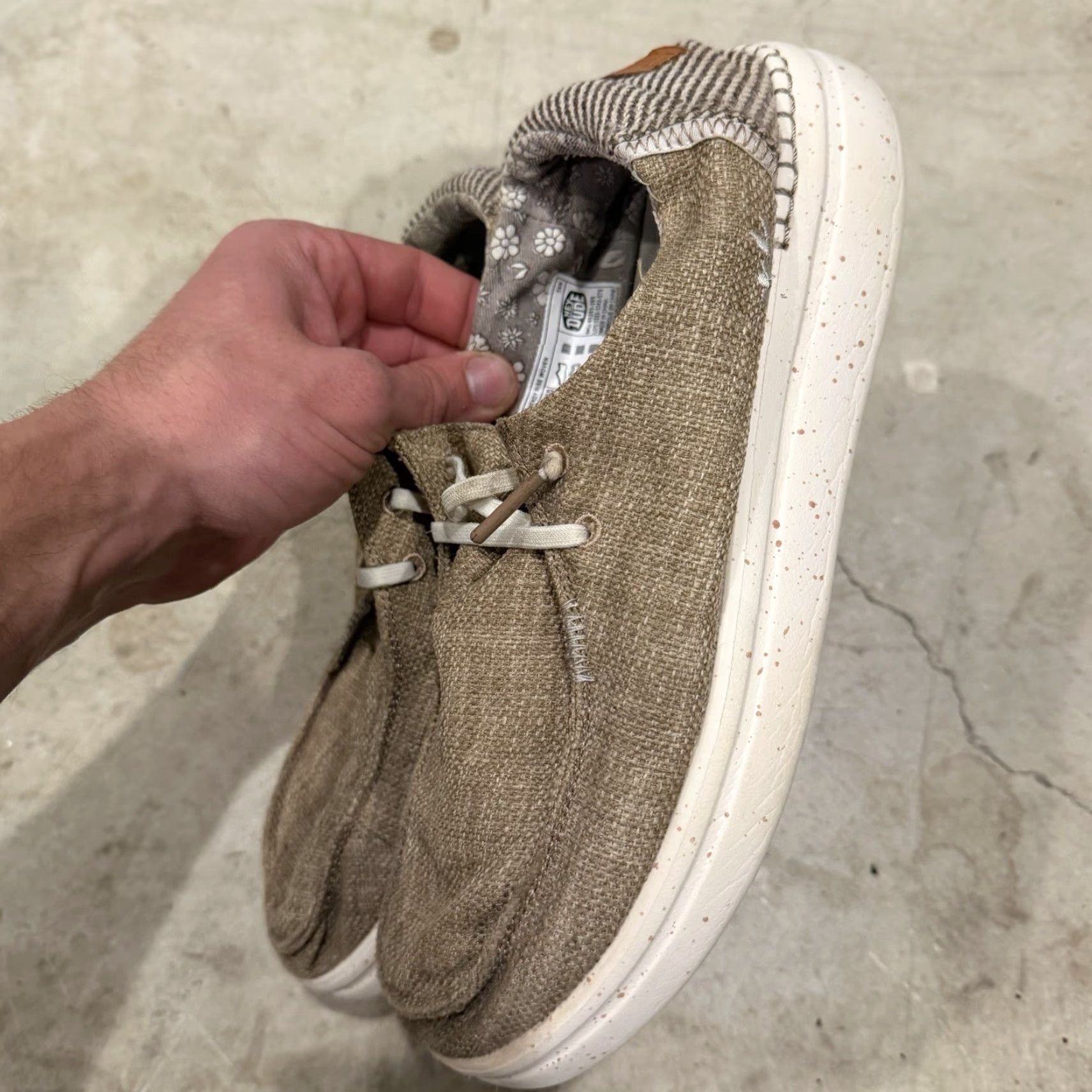 Vintage VINTAGE Hey Dude Wendy Rise Woven Embroidery Tan Sneaker Slip On Womens US 10 40203-265 Size US 10 / IT 40 - 6 Thumbnail