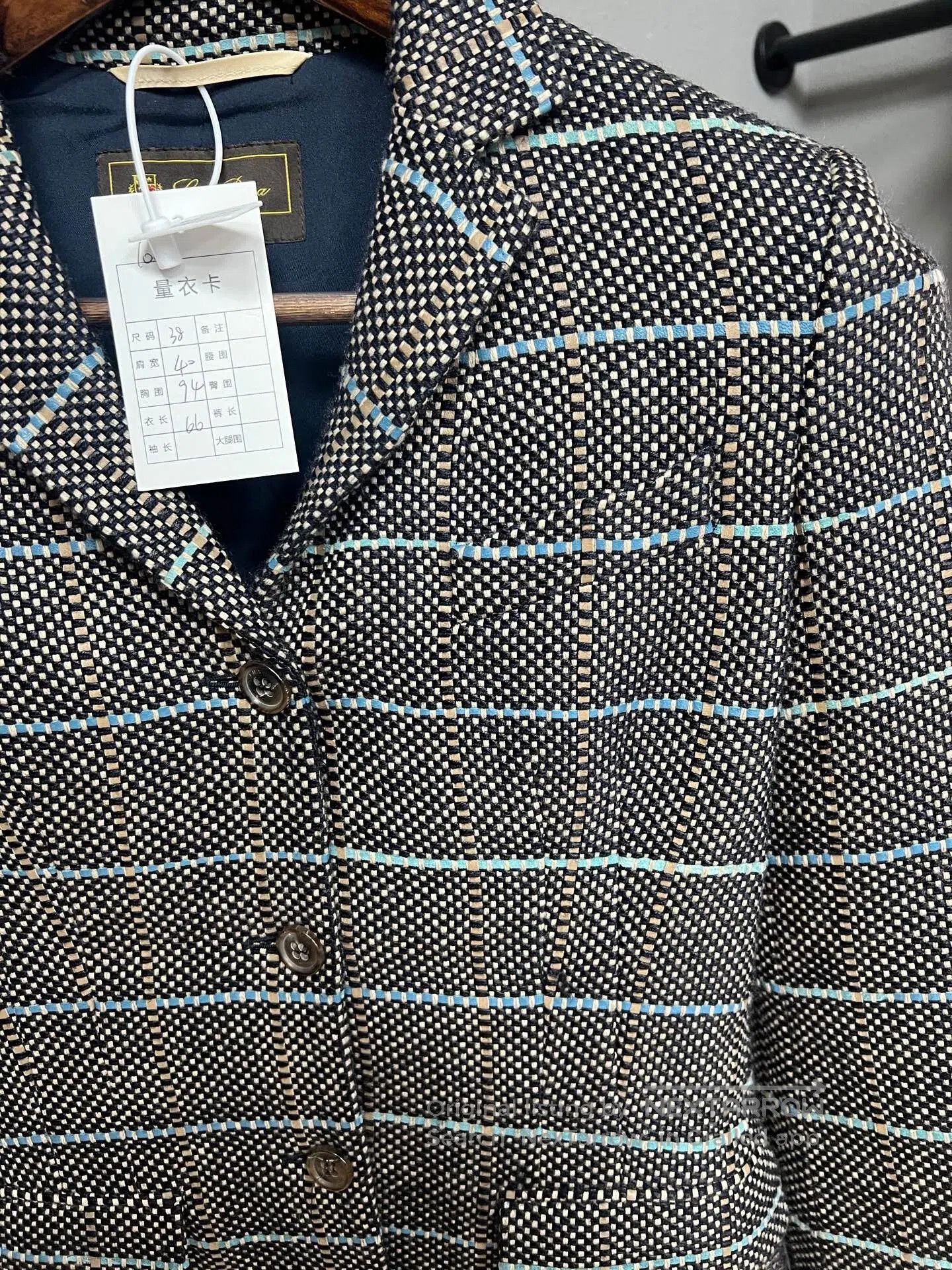 Loro Piana Checked Blazer Jacket Size 38.
