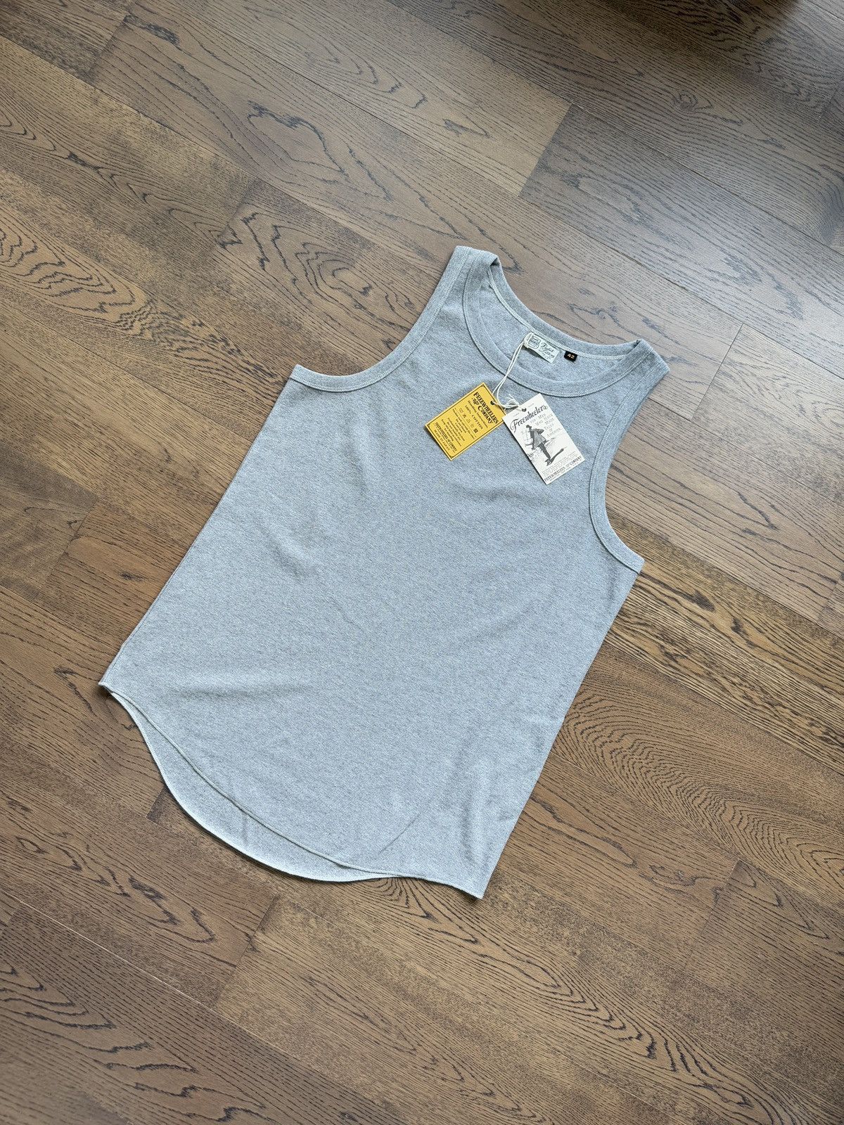 Freewheelers Freewheelers Japan Power Wear Grey Cotton Mens Tank Top New Size US L / EU 52-54 / 3 - 11 Thumbnail
