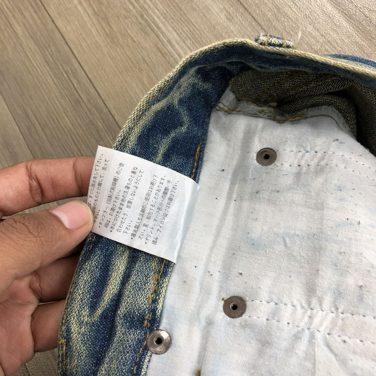 If Six Was Nine × Japanese Brand 2000s Crazy Distressed Point Loma I ❤️ Surf Baggy Jeans LGB Size US 31 - 12 Thumbnail