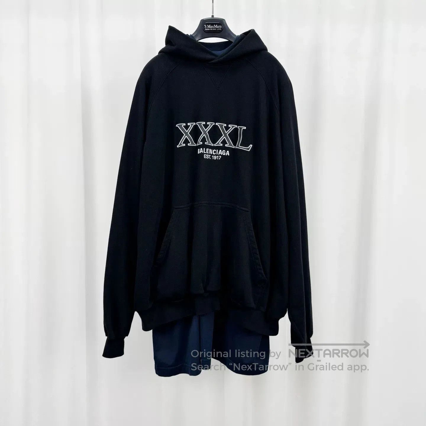 Balenciaga Balenciaga Embroidered Lettered Hoodie Sweatshirt. Size US S / EU 44-46 / 1 - 1 Thumbnail
