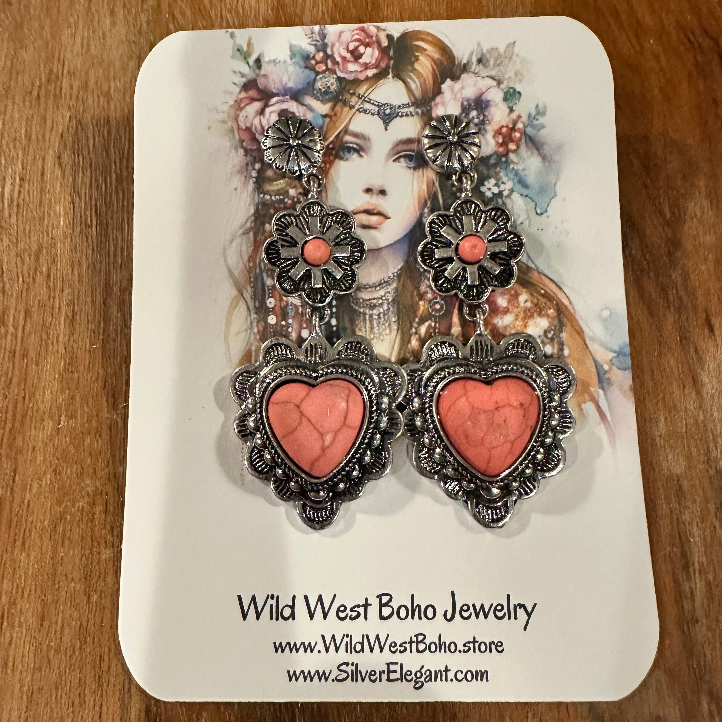 Other Playful Pink Heart Western Charm Earrings Size ONE SIZE - 9 Thumbnail