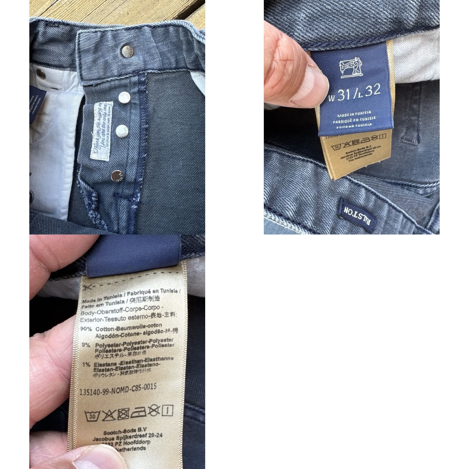 Scotch & Soda Scotch & Soda Jeans Slim Fit Denim 31x32 Mens Blue Slimming 5-Pocket USA Vintage No N/A Size US 31 - 9 Thumbnail
