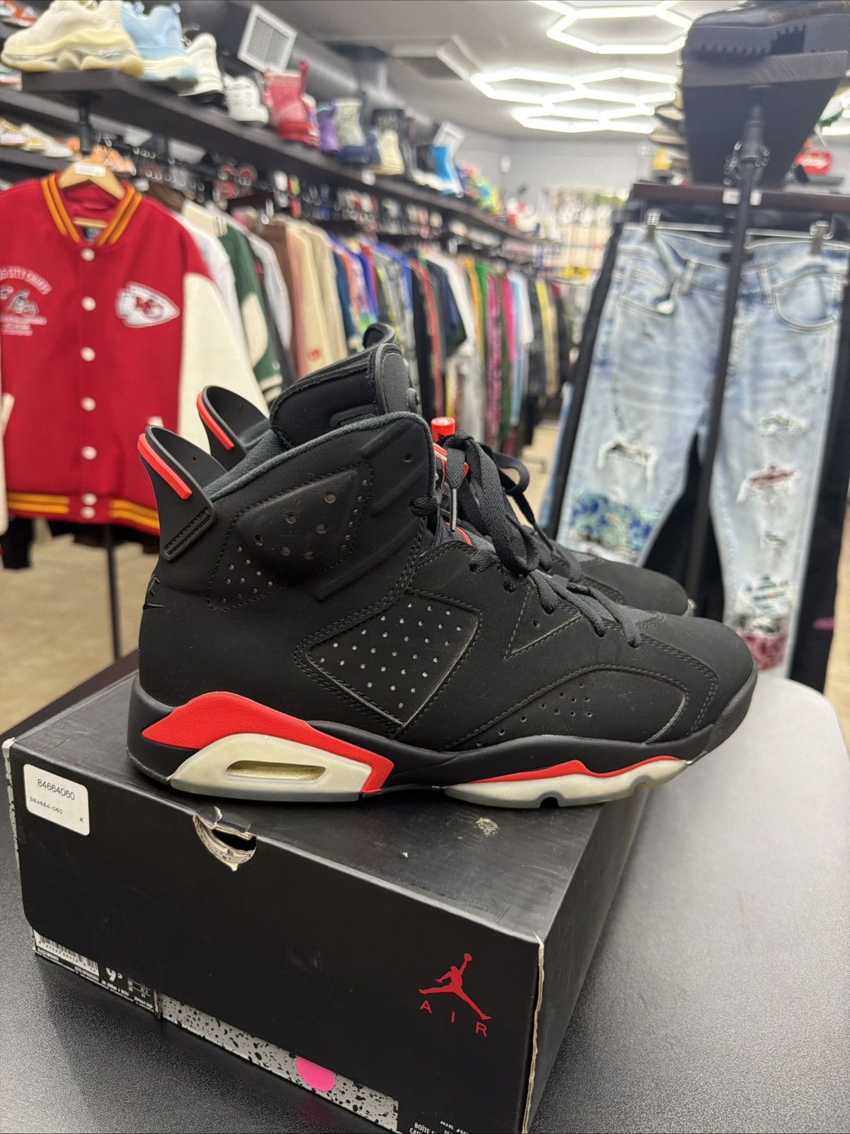 Jordan Brand Air Jordan 6 Retro Black Infrared 2019 Men's Size 9.5 OG All Size US 9.5 / EU 42-43 - 10 Thumbnail