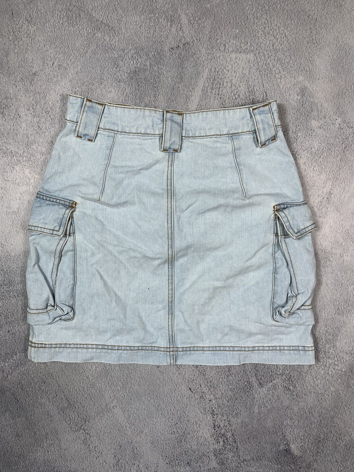 Japanese Brand × Vintage Vintage Y2K Japanese denim cargo skirt streetwear size 26 Size 26" / US 2 / IT 38 - 6 Thumbnail