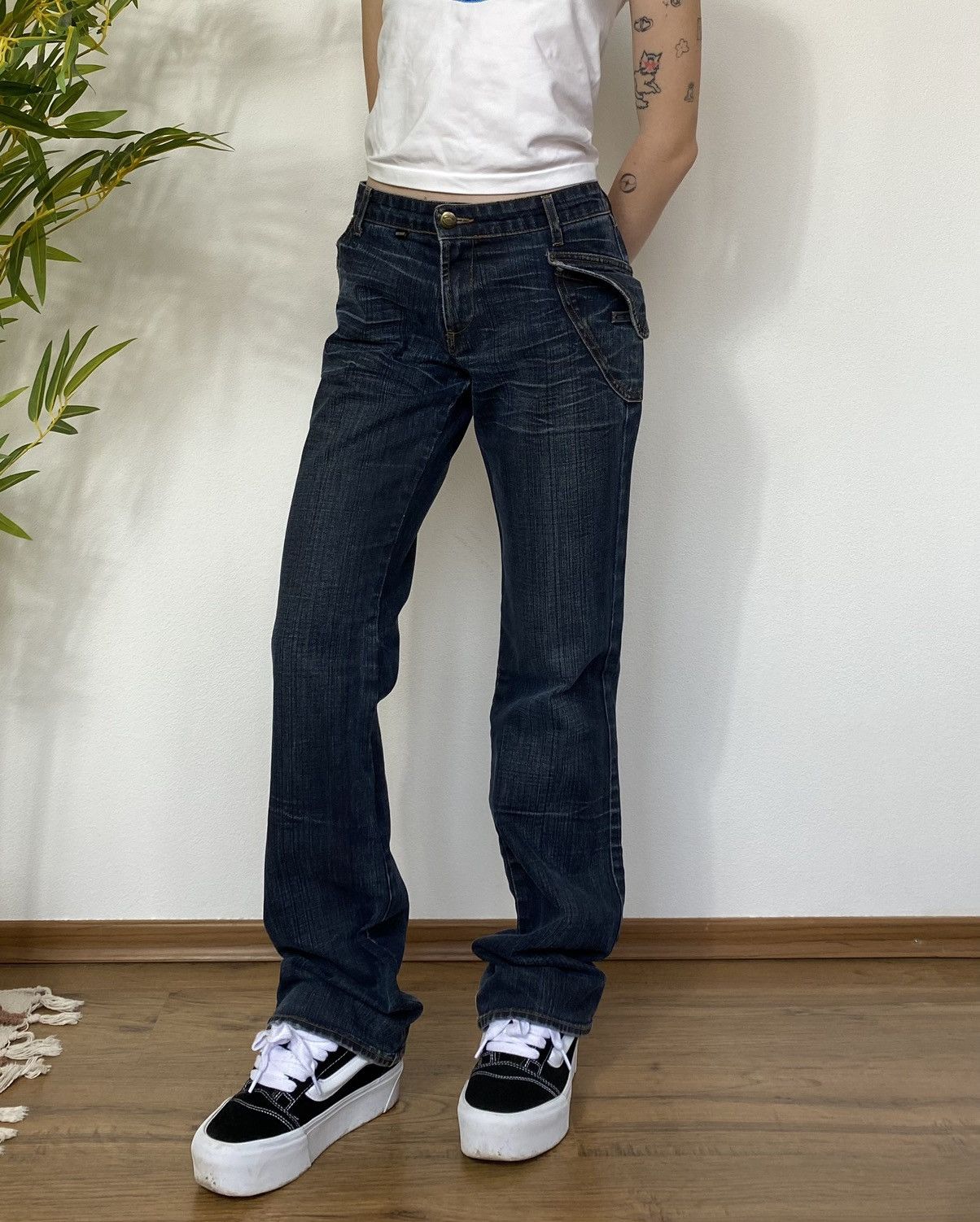 Roberto Cavalli WASHED ROBERTO CAVALLI DEMIN PANTS Size 28" / US 6 / IT 42 - 2 Thumbnail