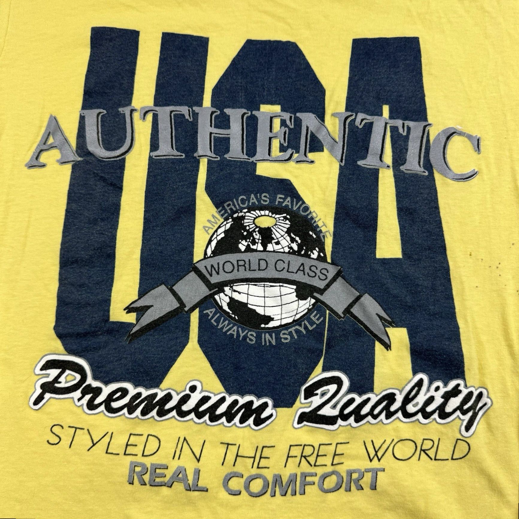 Vintage VINTAGE Stedman T-Shirt Adult Medium Yellow USA 80s Long Sleeve Crew Neck Shirt Mens Size US M / EU 48-50 / 2 - 2 Thumbnail