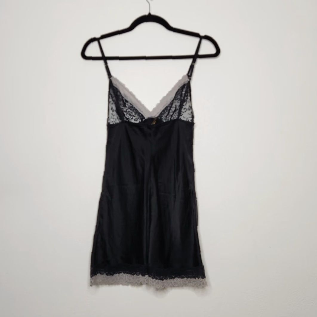 Vintage VINTAGE Intimissimi Dress Slip Midi Black M Women's Tank Sleeveless y2K 90s Goth Fairy Whimsy Modern Size M / US 6-8 / IT 42-44 - 5 Thumbnail