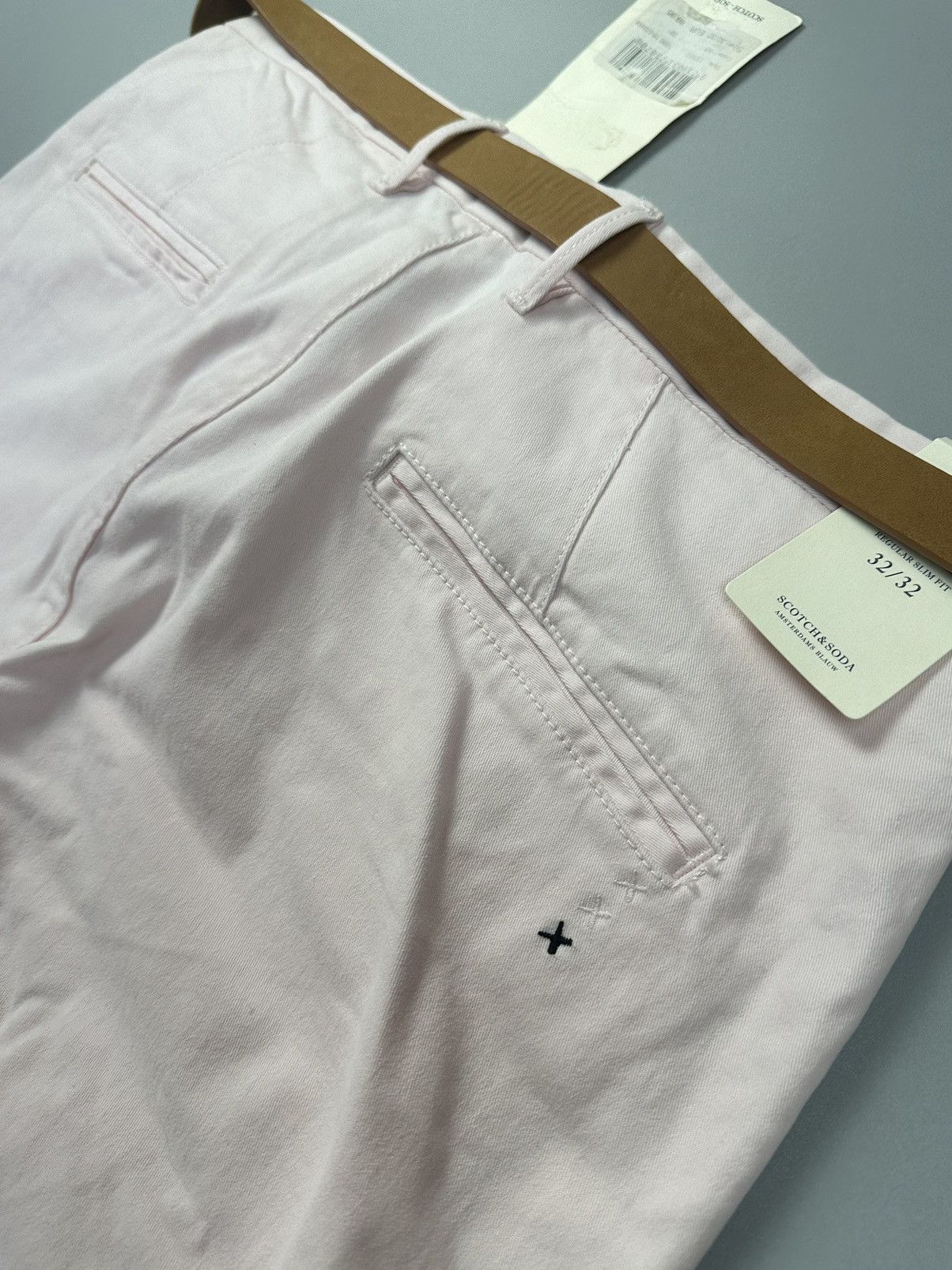 Scotch & Soda Light pink chinos scotch&soda+ leather belt Size US 32 / EU 48 - 6 Thumbnail