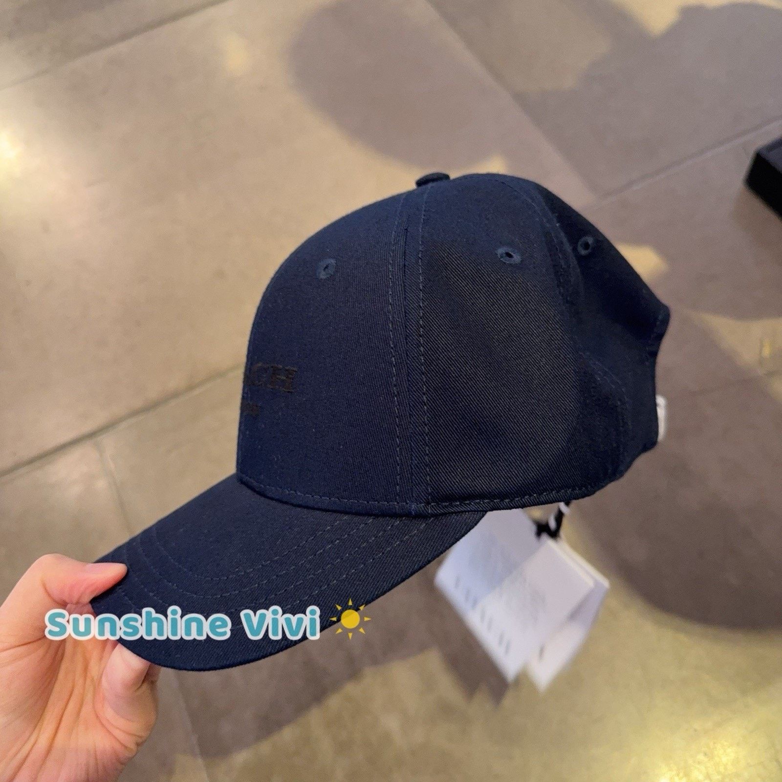 Coach NWT Coach Embroidered Baseball Hat Unisex CH409 Navy Size ONE SIZE - 2 Thumbnail