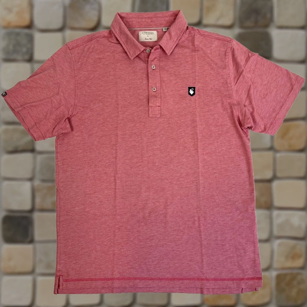 Vintage Linksoul Polo Shirt Men’s Short Sleeve Luxury Cotton Sz L Pink Polo Size US L / EU 52-54 / 3 - 1 Thumbnail