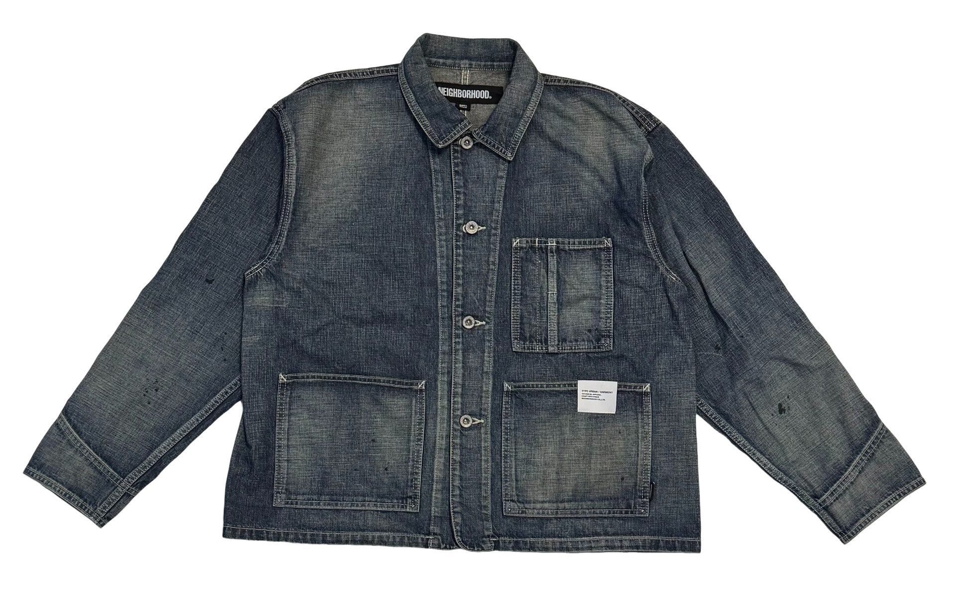 Neighborhood Neighborhood Washed Denim Coverall Jacket Size S Size US S / EU 44-46 / 1 - 1 Thumbnail