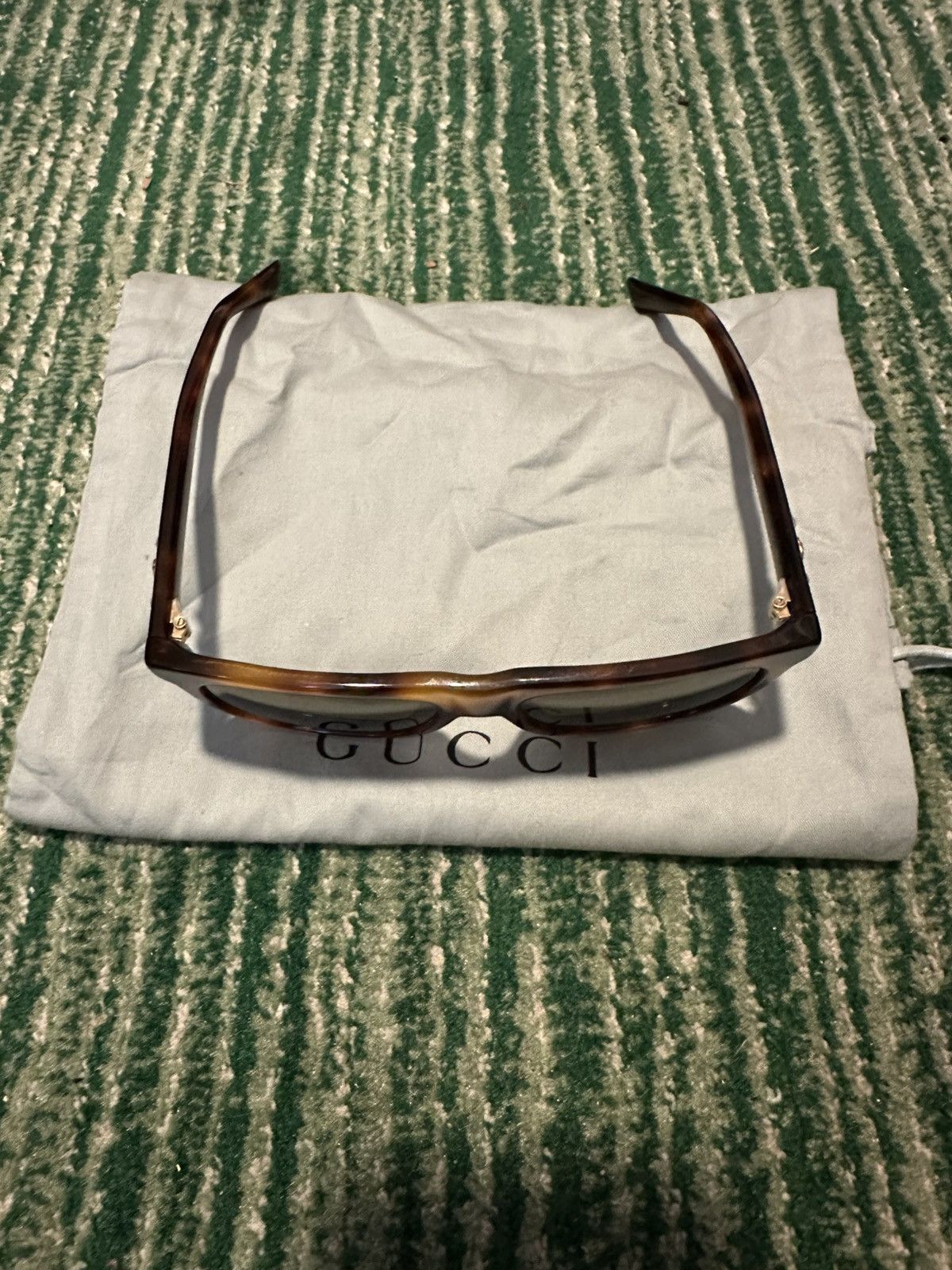 Gucci Gucci Tortoise Shell Square Sunglasses Size ONE SIZE - 4 Thumbnail