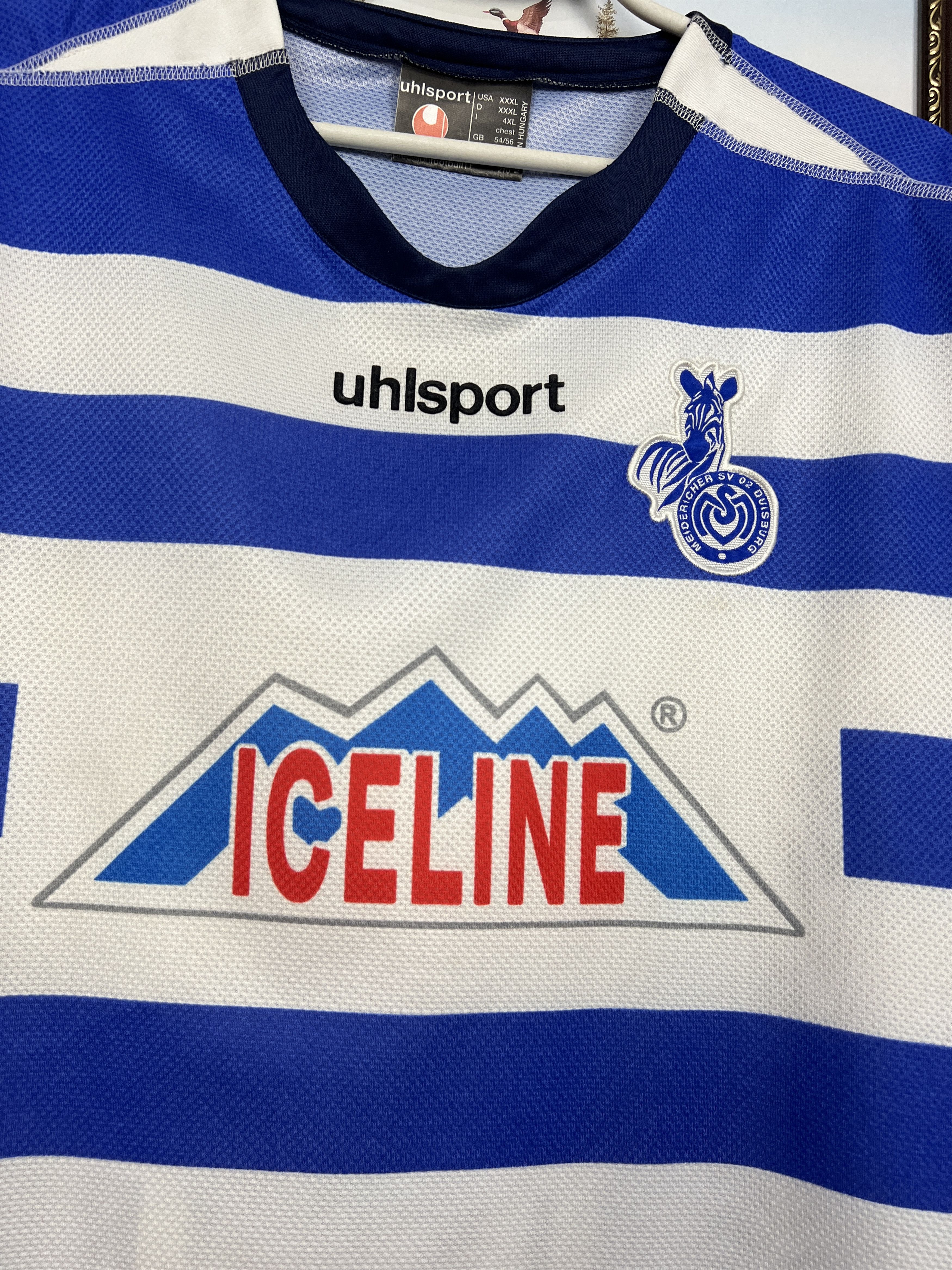 Vintage MSV Duisburg football shirt Soccer UHLSport Jersey Trikot Size US XXL / EU 58 / 5 - 3 Thumbnail