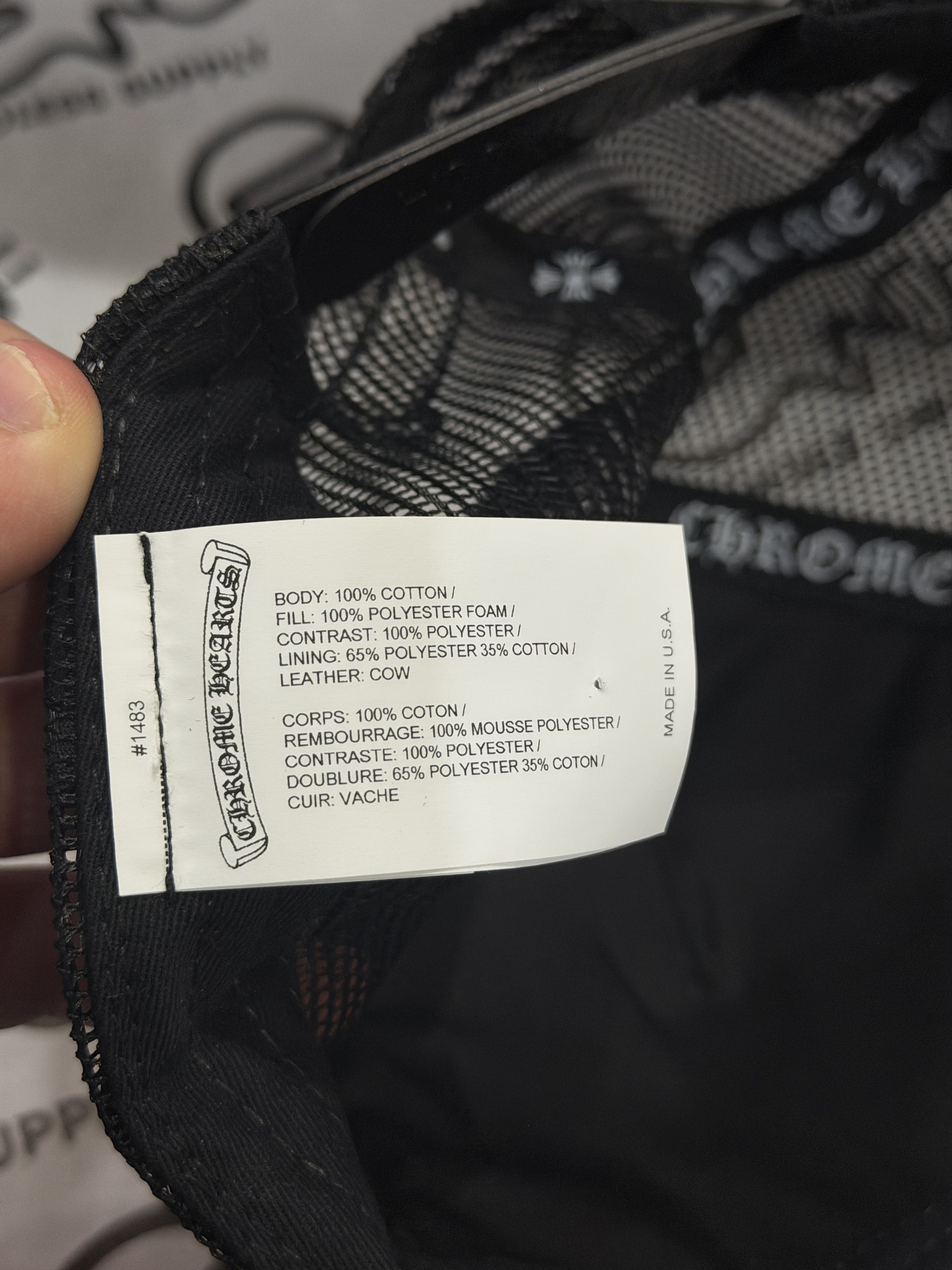 Chrome Hearts Chrome Hearts Leather Cemetery Cross Patch Hat Black/Camo Size ONE SIZE - 3 Thumbnail