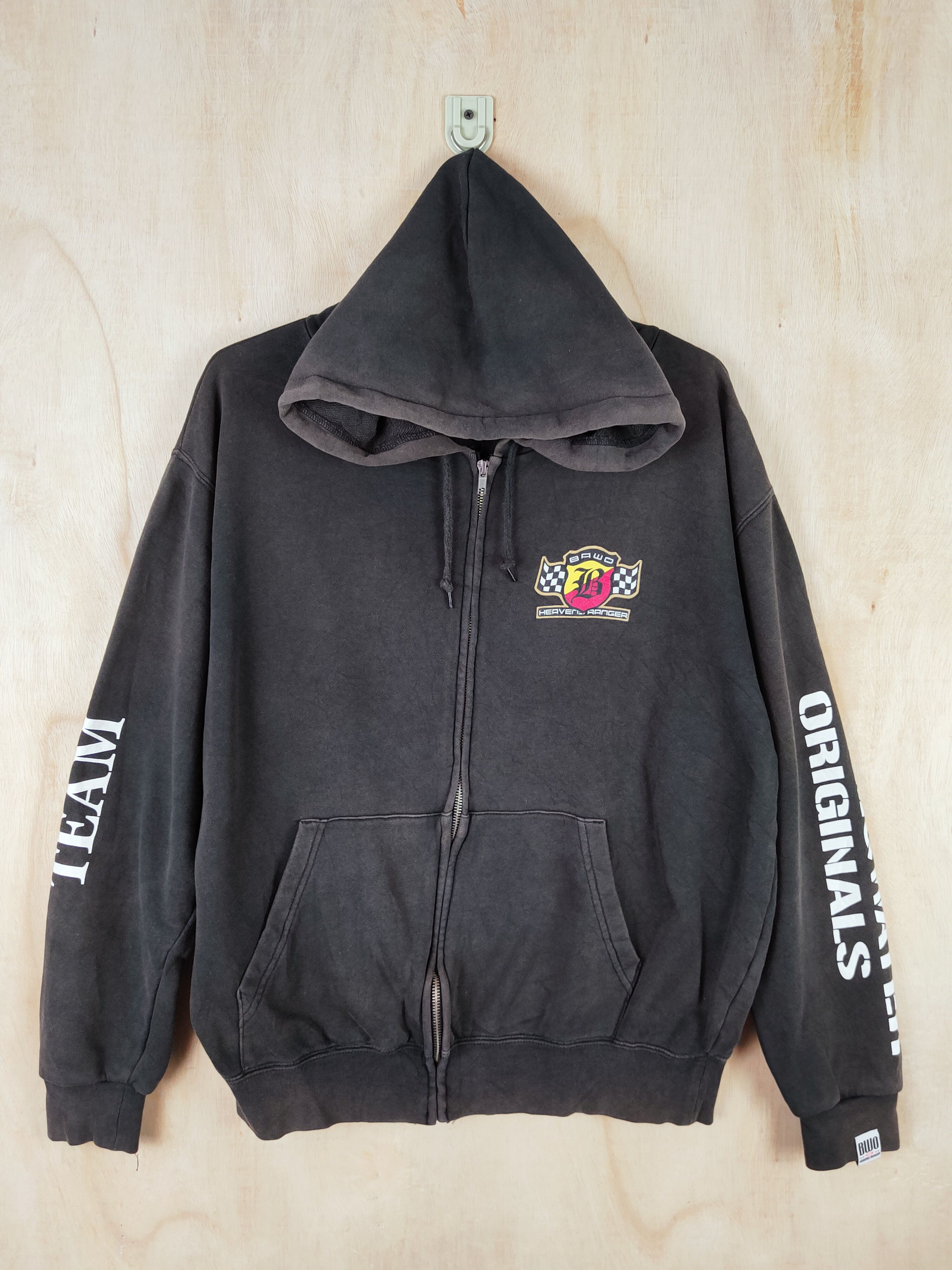 image of Vintage Breeze & Water Original Bawon Faded Hoodie Sweaters S2585 in Black, Men's (Size Medium)