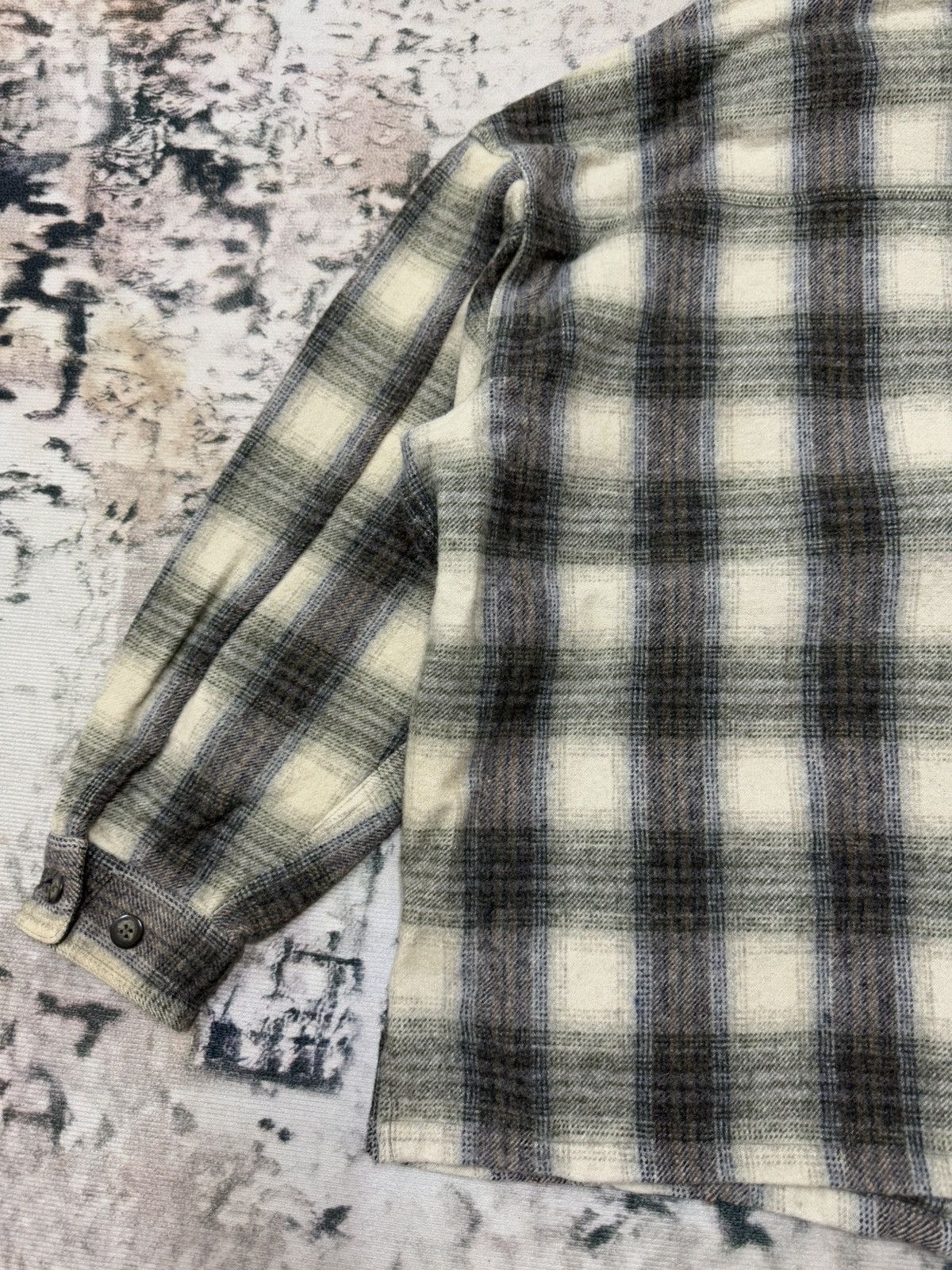 Japanese Brand × Uniqlo × Vintage Vintage 90s Uniqlo Plaid Tweed Chekered Flanel Wool Jacket Size US L / EU 52-54 / 3 - 13 Thumbnail
