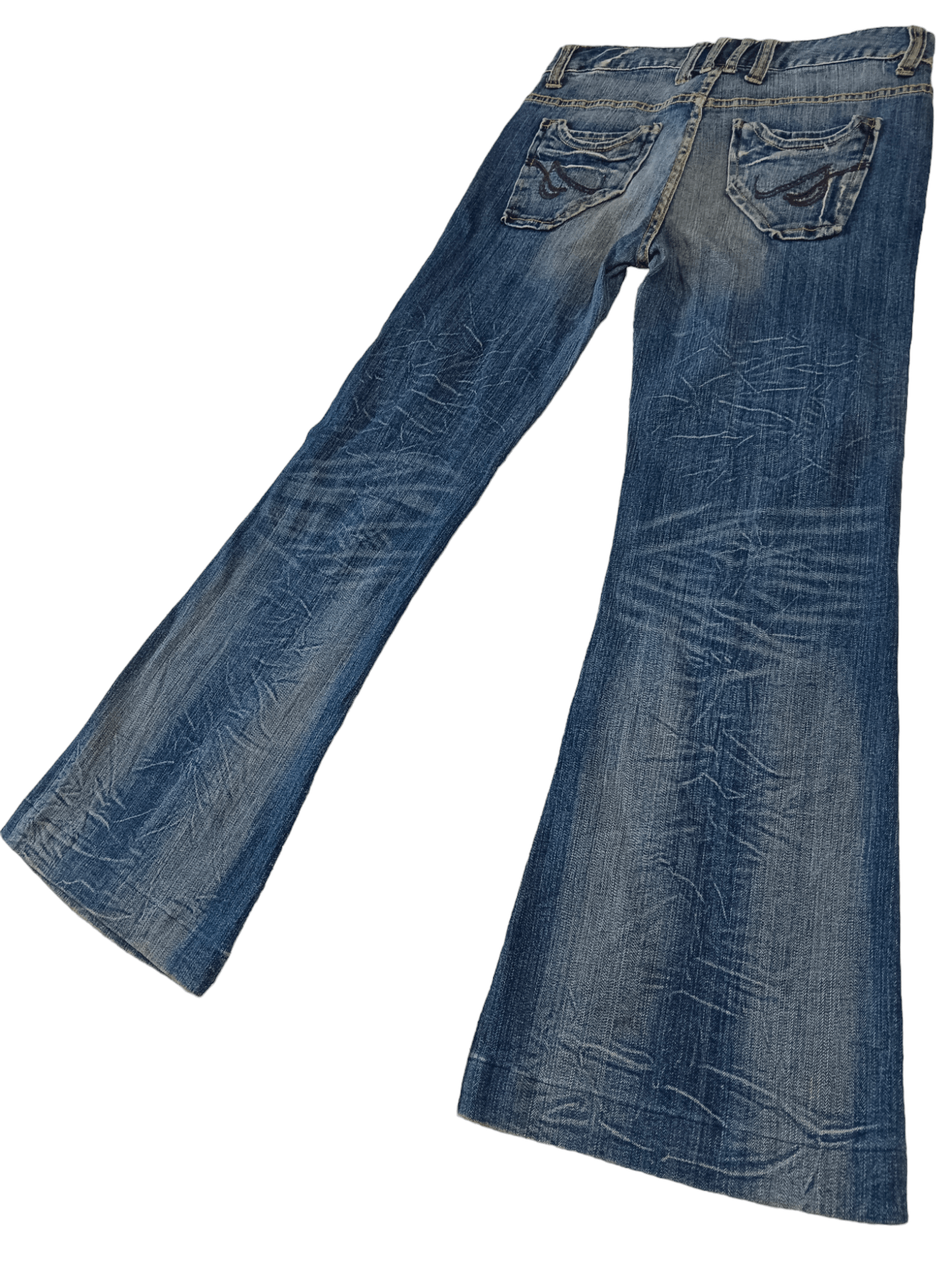 Le Grande Bleu (L.G.B.) FYE🔥SPLAGE Seditionaries Super Flare Punk Jeans Size US 30 / EU 46 - 5 Thumbnail
