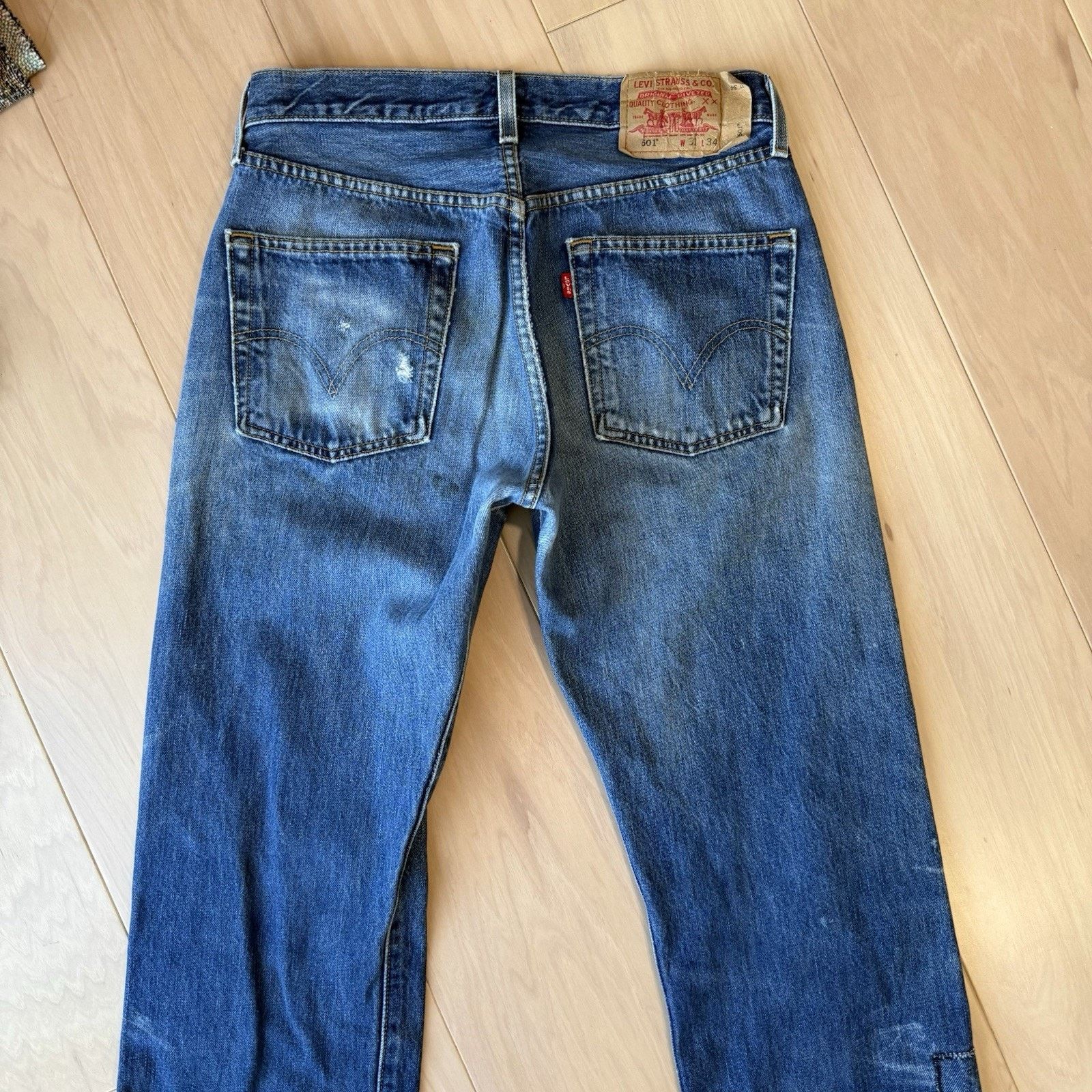 Levi's Vintage Levis 501 Jeans 30 Blue Dark Wash Straight Denim Size US 30 / EU 46 - 8 Thumbnail