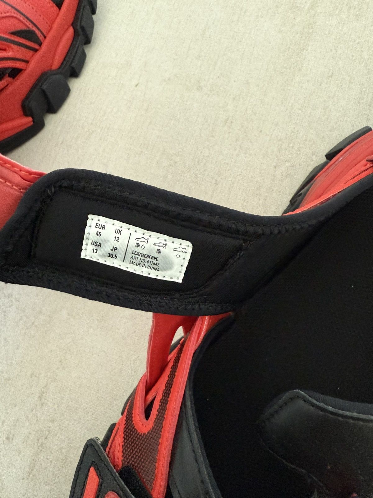 Balenciaga Balenciaga Track Sandals Red and Black Size US 13 / EU 46 - 5 Thumbnail