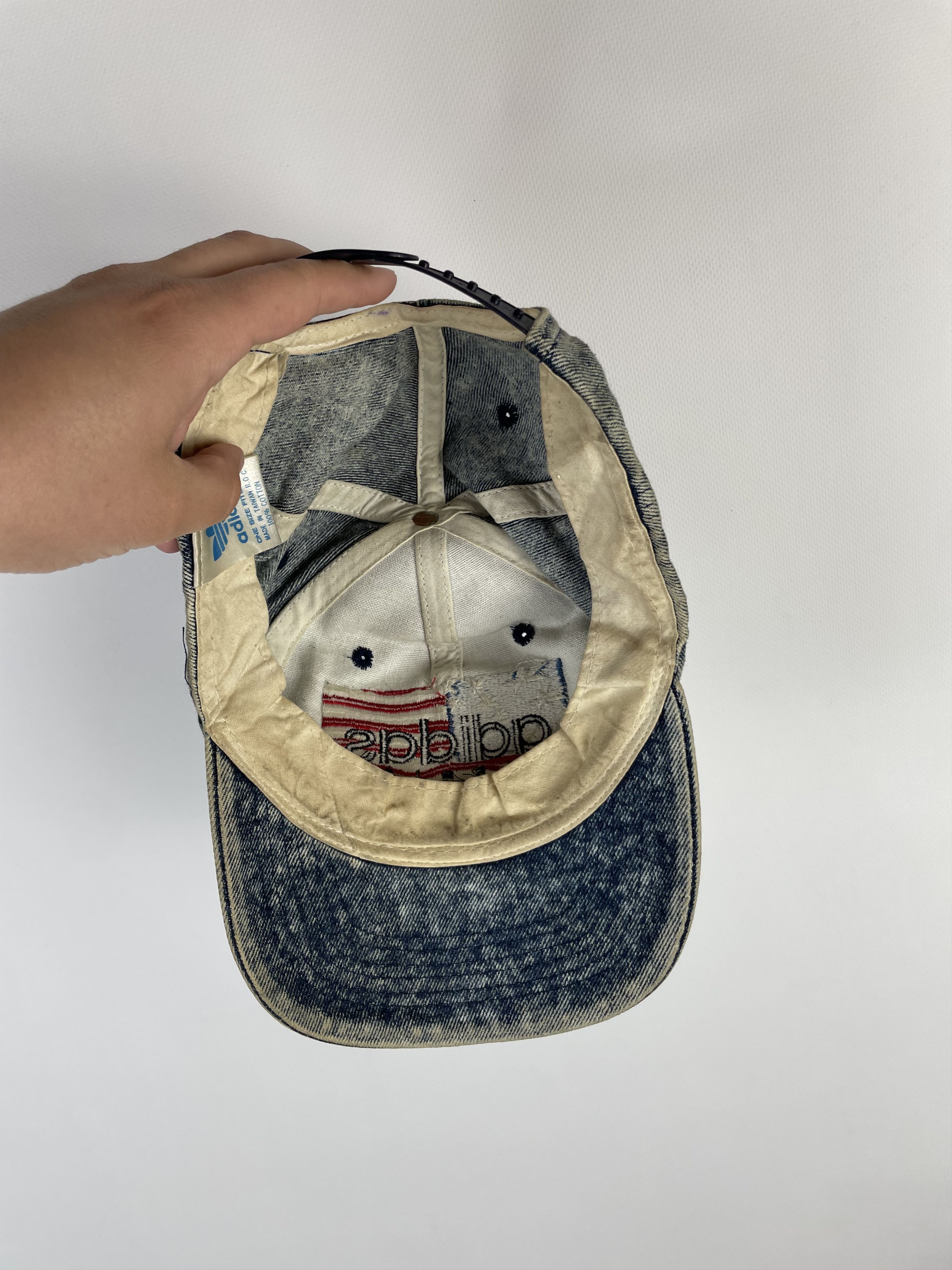 Adidas 90s Adidas Embroidered USA Flag Rare Vintage Denim Cap,Hat Size ONE SIZE - 8 Thumbnail