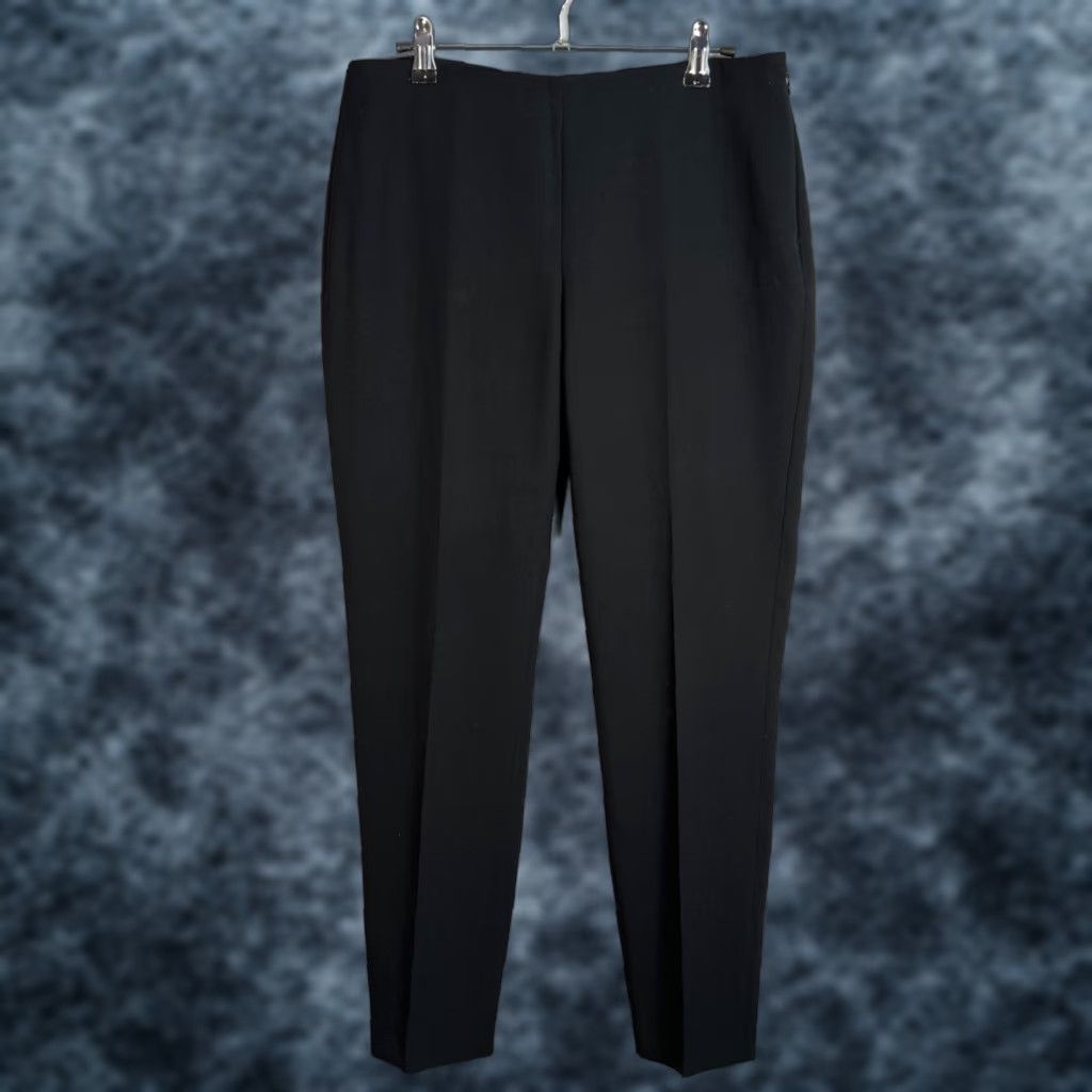 Akris VINTAGE Akris Bergdorf Goodman Womens Black Wool Blend Trousers Size 6 Tapered Leg Pants Size 28" / US 6 / IT 42 - 1 Thumbnail