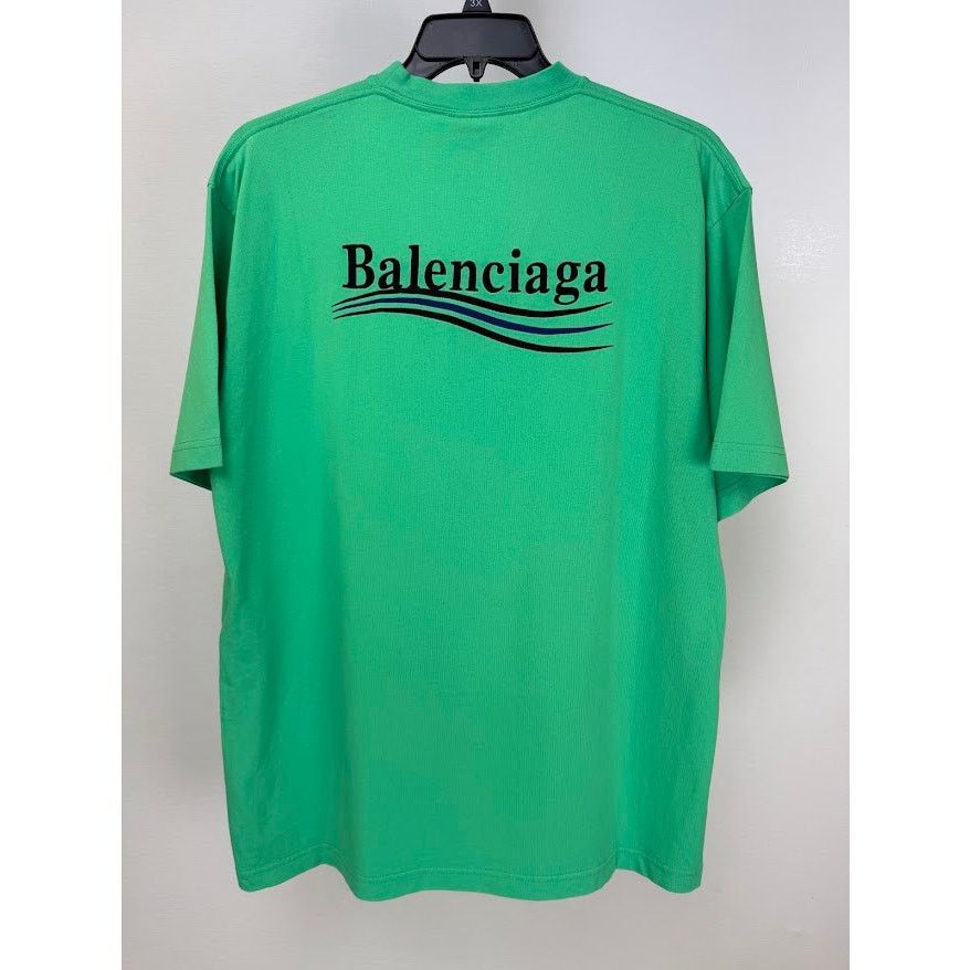 Balenciaga o1rshd1 Em Political Campaign Vintage Jersey T-Shirt Green Size US XS / EU 42 / 0 - 1 Thumbnail